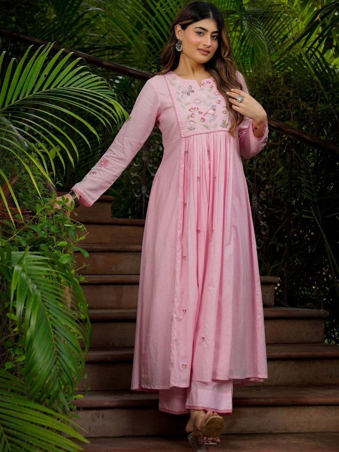 TWINS LADY Women Embroidered Regular Kurta with Trousers & With Dupatta - view 1