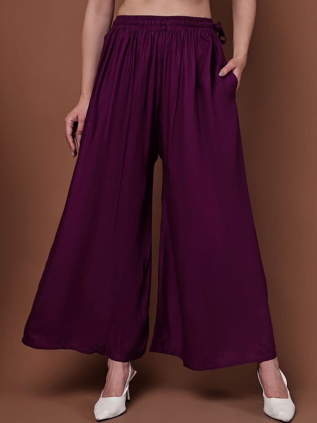 KALINI Women Flared Ethnic Palazzos - view 1