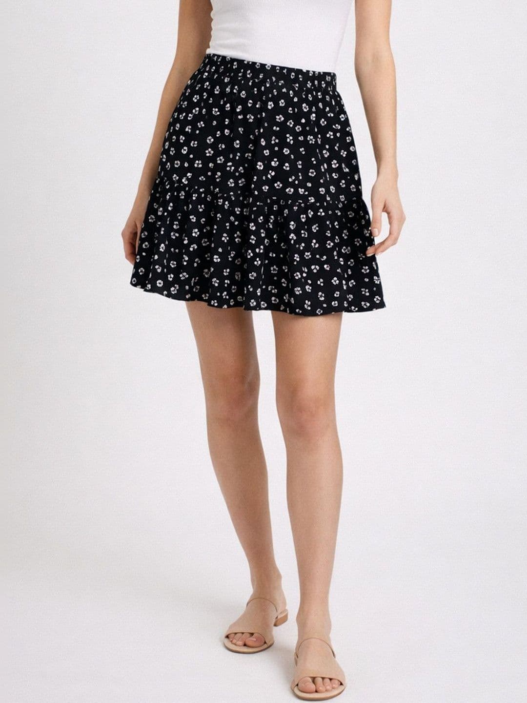 Suo Women Above Knee A-Line Skirt - view 1