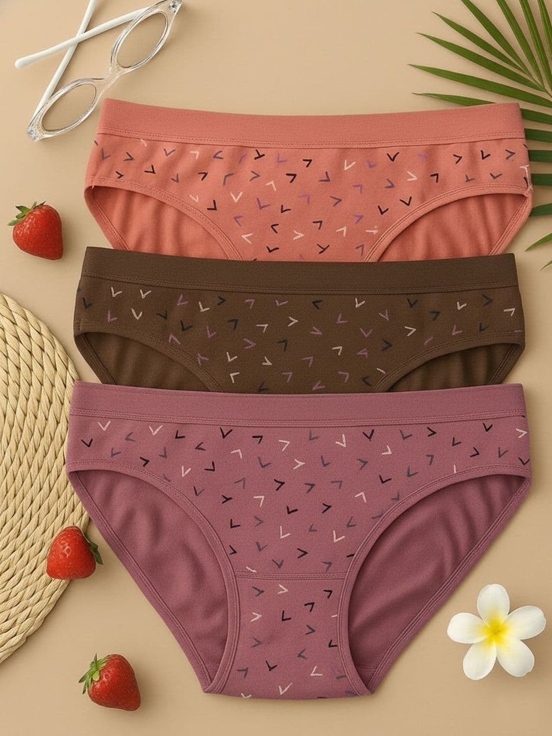 SWAPN ENTERPRISE Women Assorted Cotton Hipster Briefs - view 1