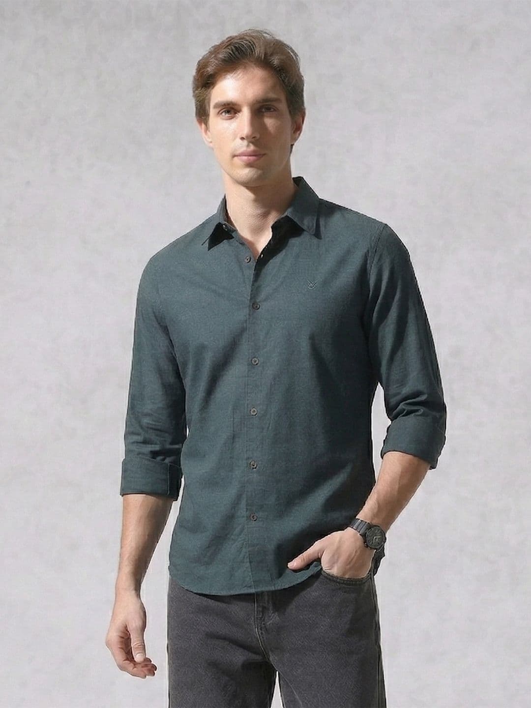 WROGN Slim Fit Pure Cotton Casual Shirt - view 1