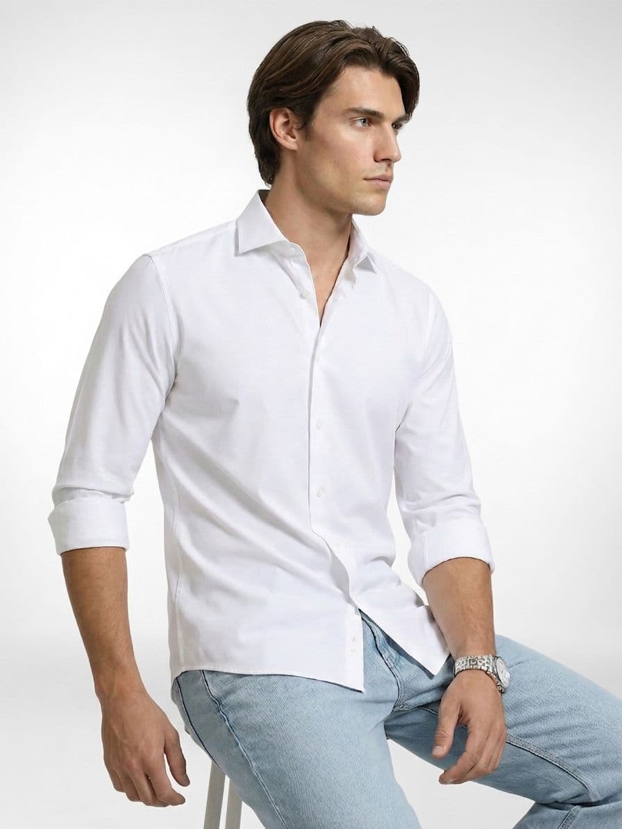 French Connection Spread Collar Cotton Casual Shirt - view 1