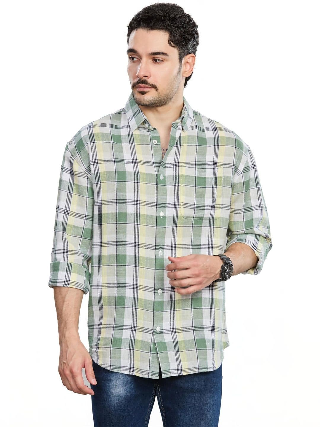 Mast & Harbour Men Checked Casual Shirt - view 1