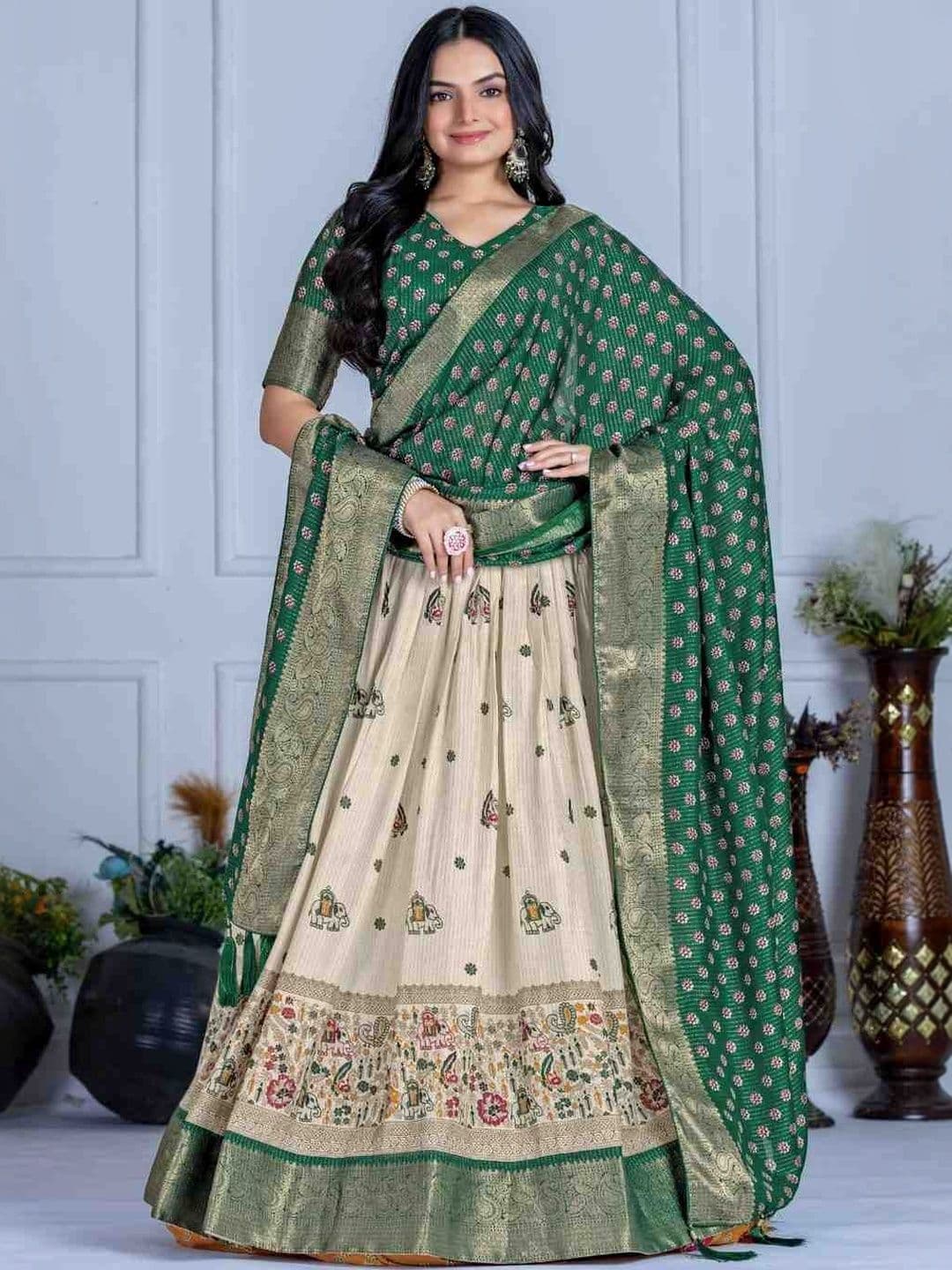 RUNAYA NX Ready to Wear Lehenga & Unstitched Blouse Raw Silk - view 1
