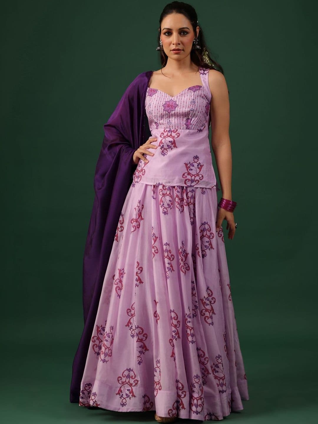 BAARO MASI Printed Ready to Wear Lehenga & Blouse With Dupatta - view 1