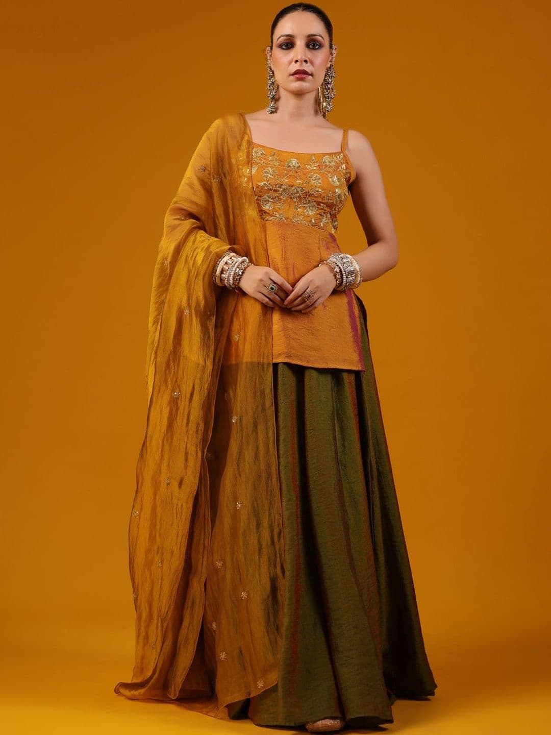BAARO MASI Embellished Ready to Wear Lehenga & Blouse With Dupatta - view 1
