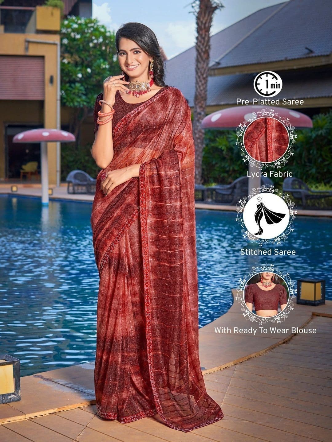 SZN Embellished Sequinned Heavy Work Saree - view 1