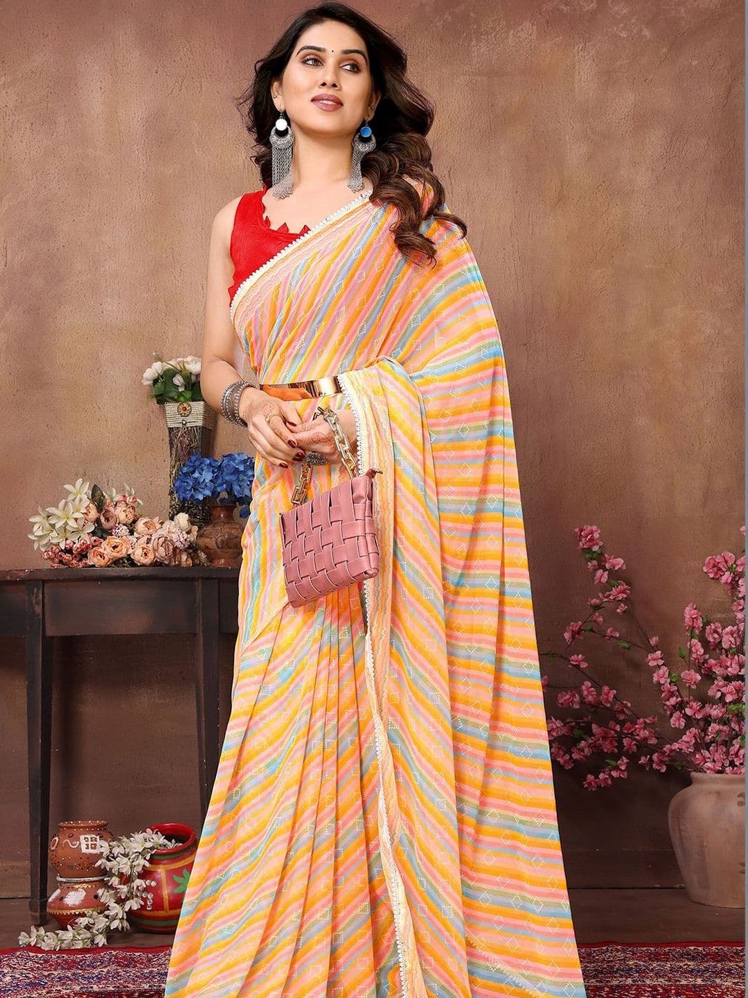 Dhaaga Ghar Pure Chiffon Designer Saree - view 1