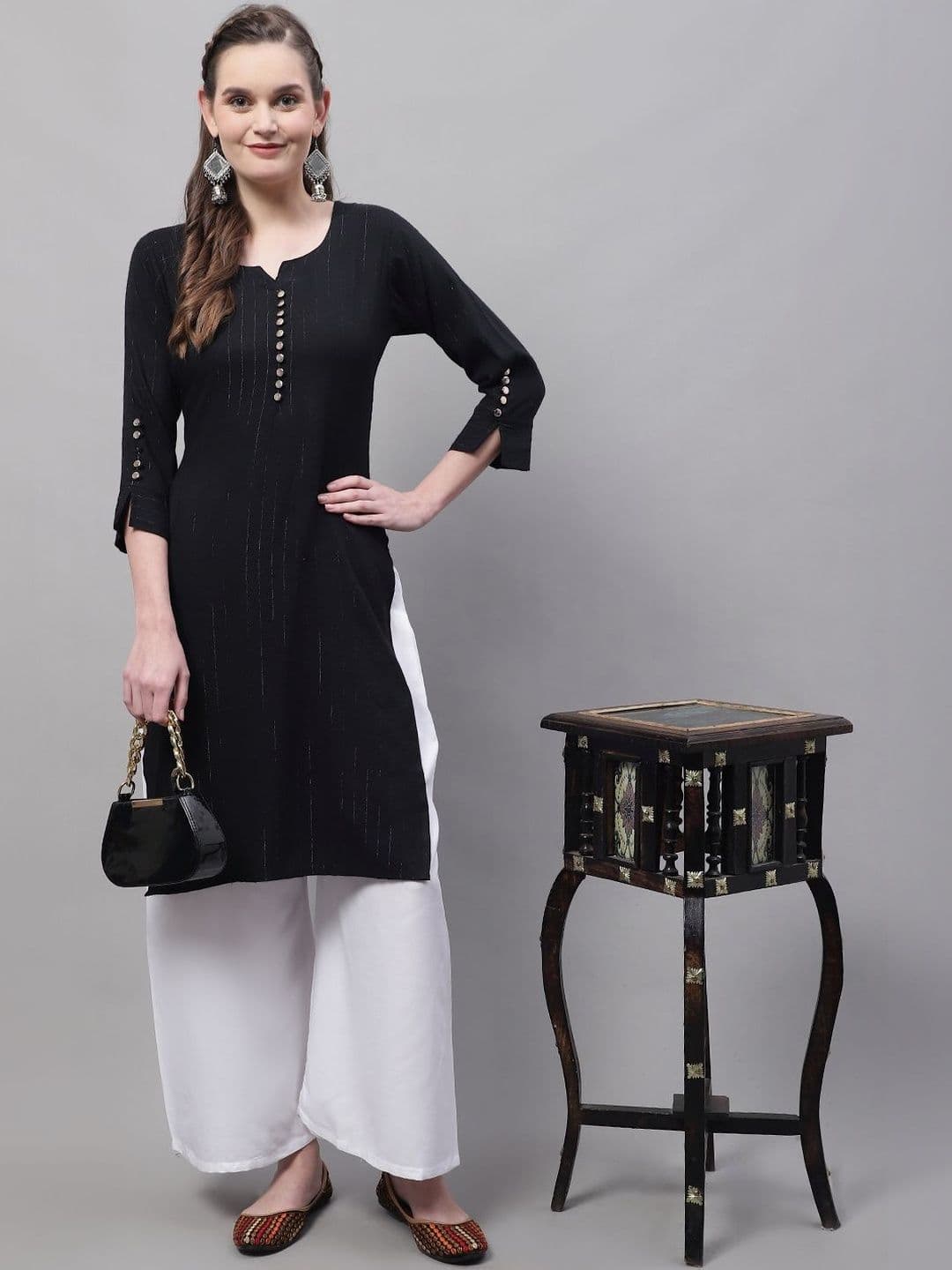 KALINI Women 2 Flared Ethnic Palazzos - view 1