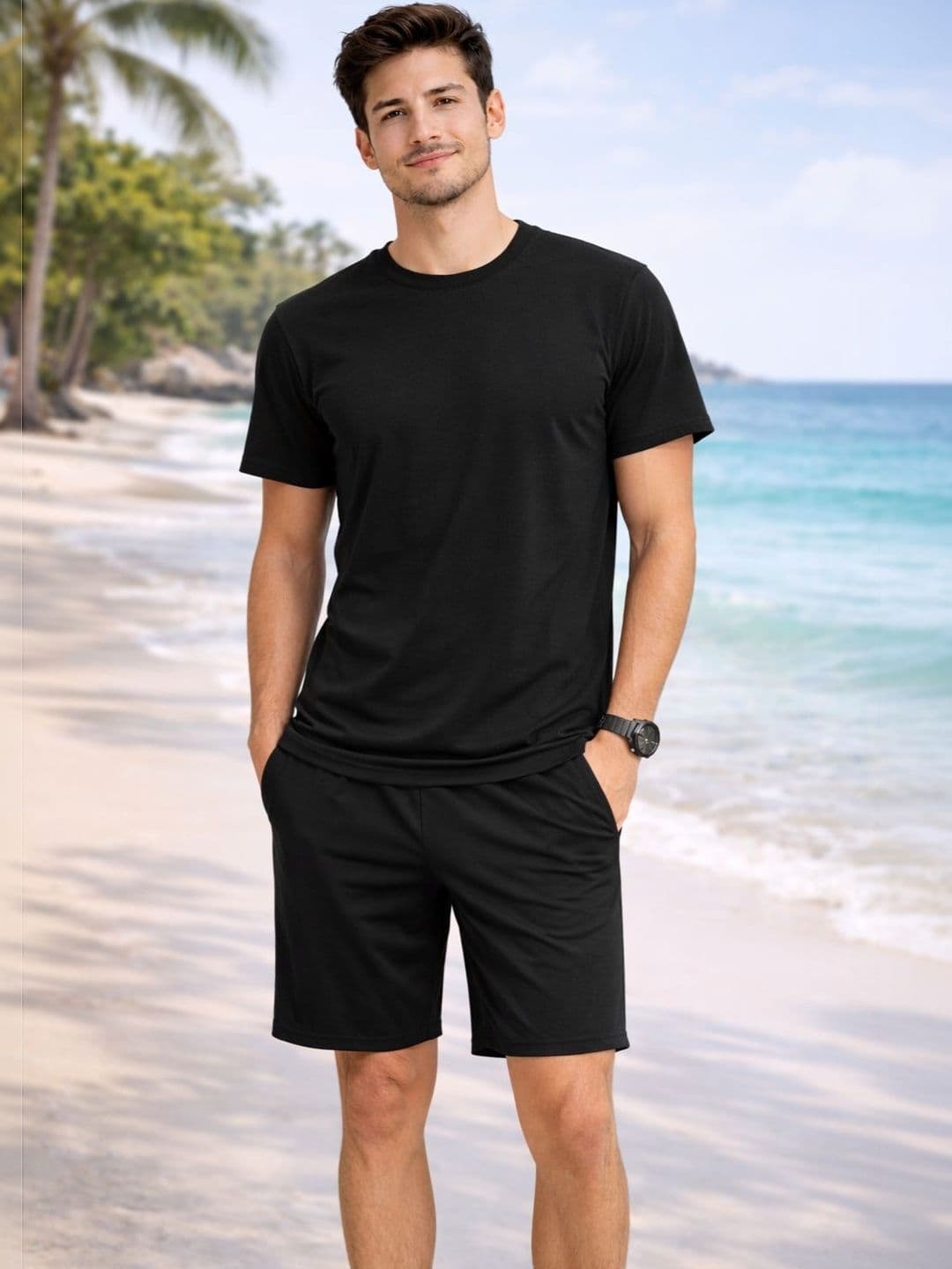 Raxedo Round Neck Short Sleeves Swim Set - view 1