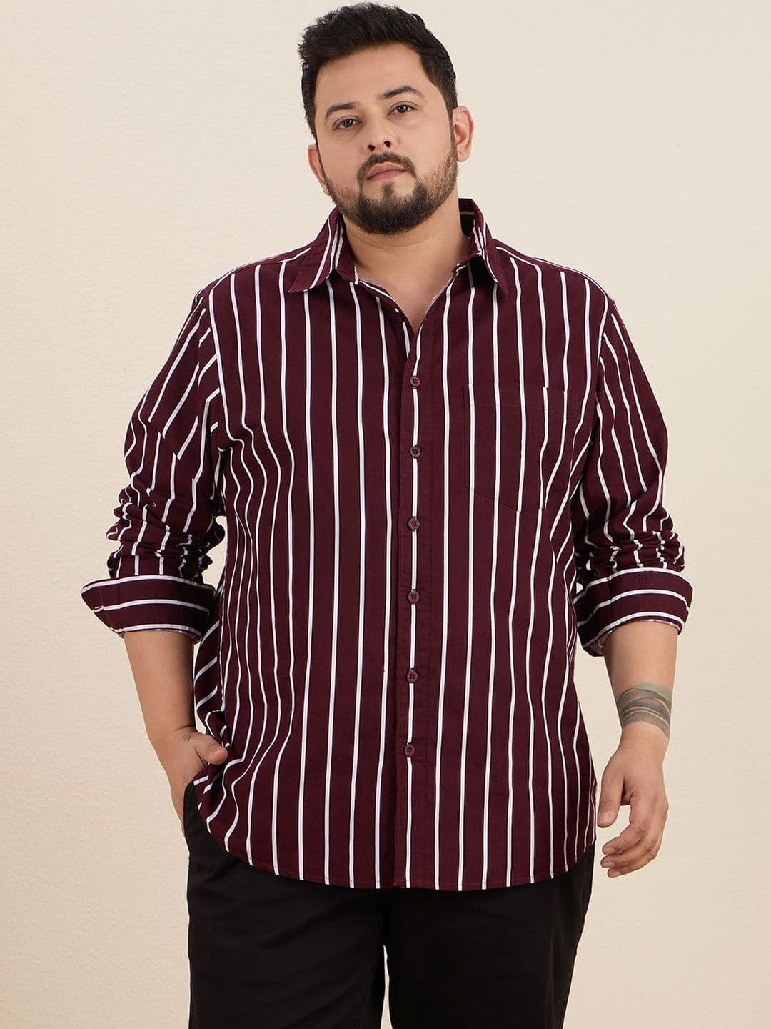 NEON CHILLIE Men Striped Casual Shirt - view 1