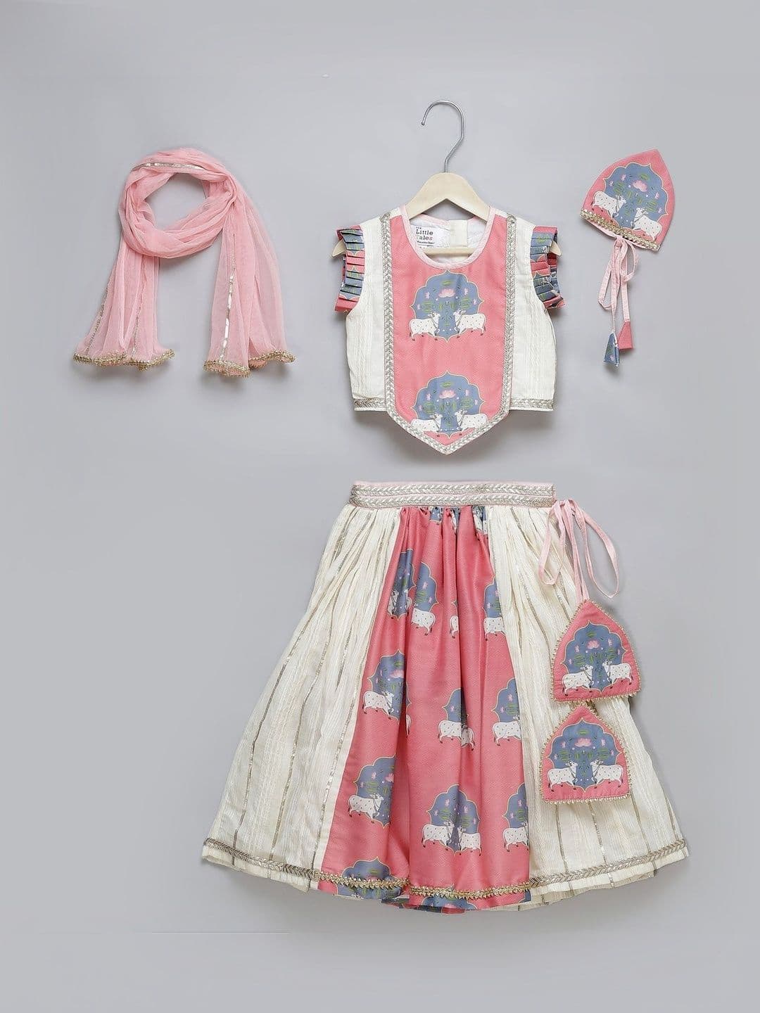 The Little Tales Girls Printed Ready to Wear Lehenga & Blouse With Dupatta - view 1