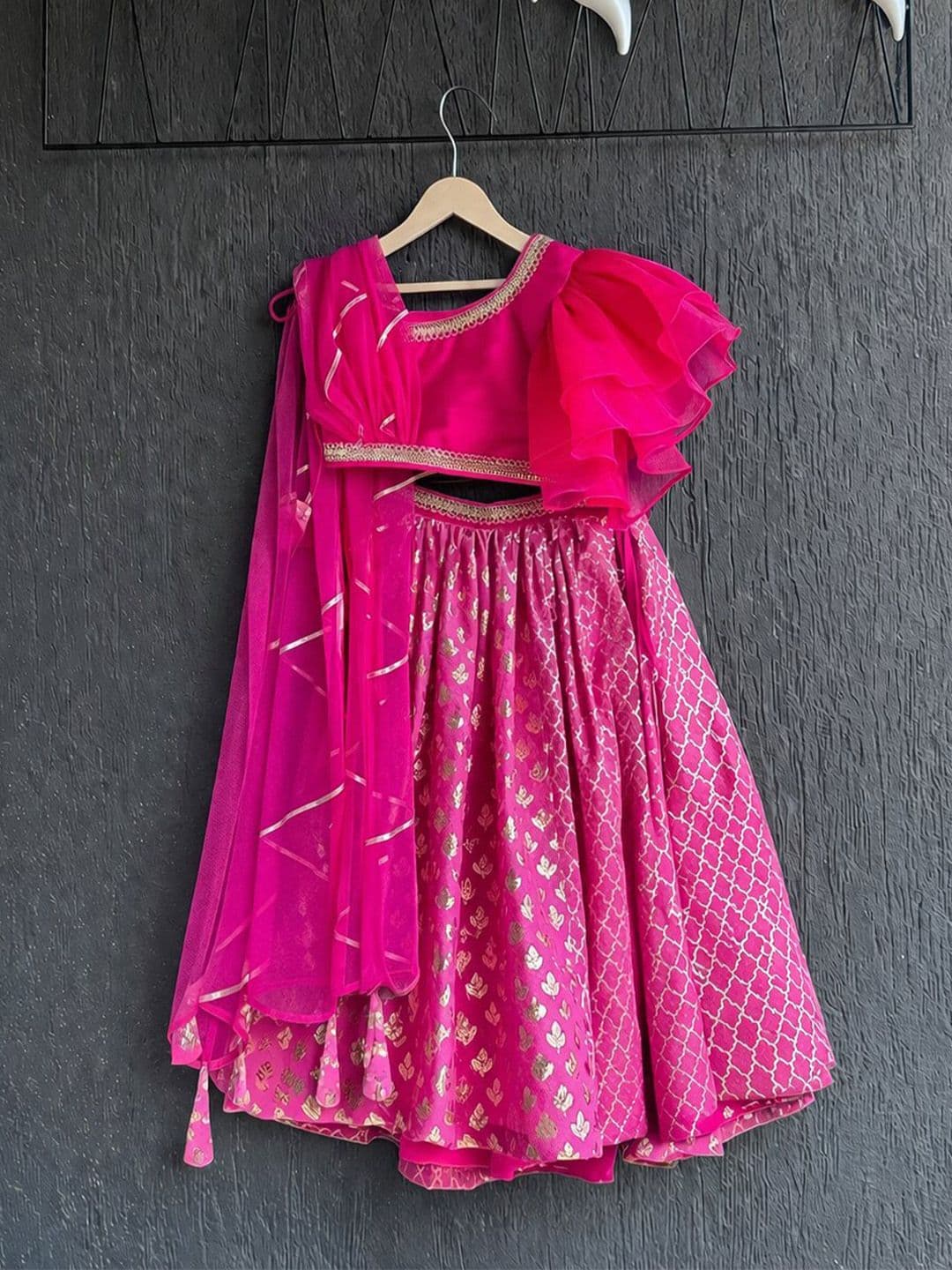 The Little Tales Girls Embellished Ready to Wear Lehenga & Blouse With Dupatta - view 1
