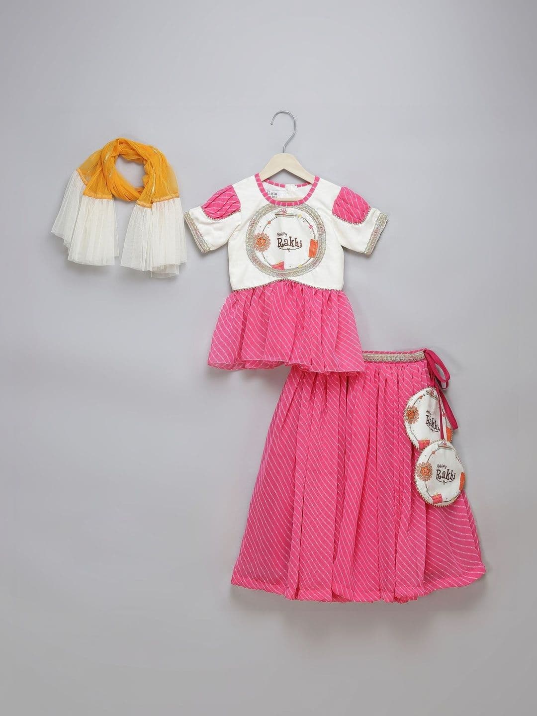 The Little Tales Girls Printed Ready to Wear Lehenga & Blouse With Dupatta - view 1