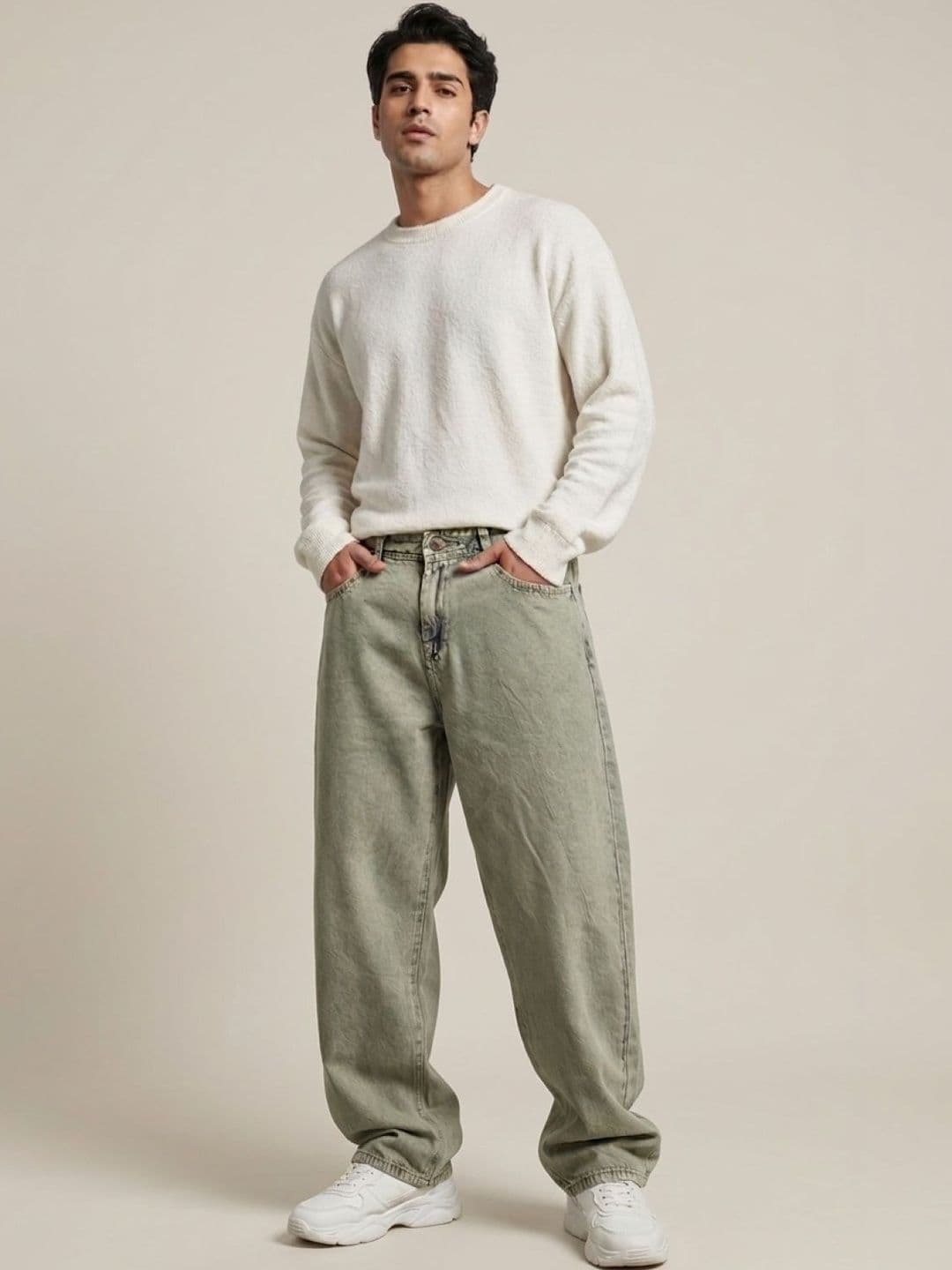 HERE&NOW Men Classic Regular Fit Mid-Rise Stretchable Jeans - view 1