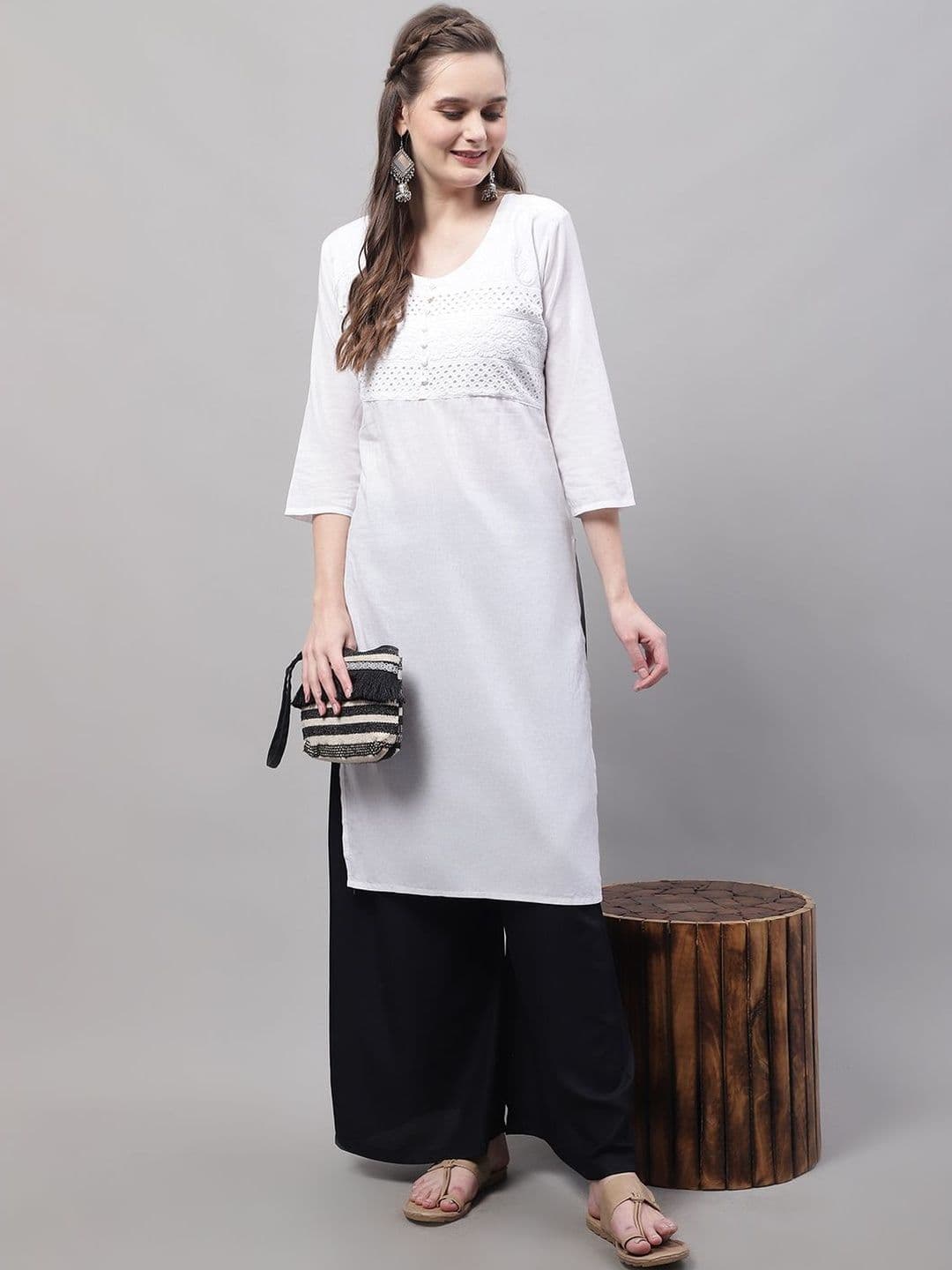 KALINI Women 2 Flared Ethnic Palazzos - view 1