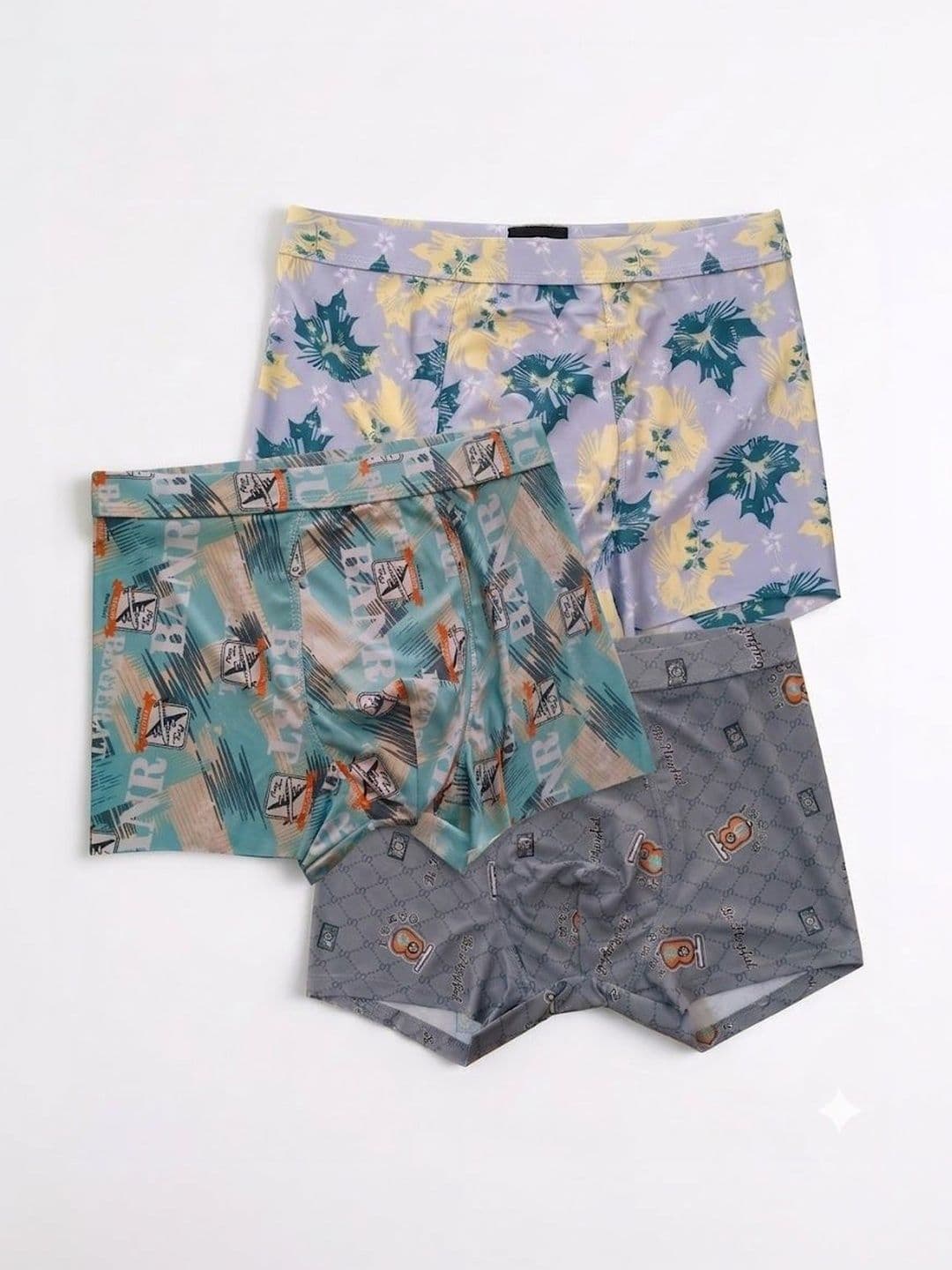 TPJ Mart Men Printed Anti Bacterial Assorted Boxer-Style Briefs