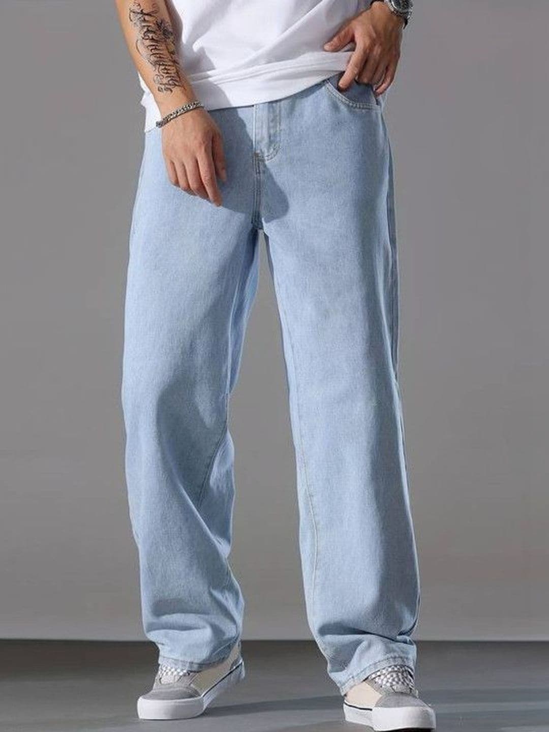 R.Code by The Roadster Life Co. Men Comfort Straight Fit Mid-Rise Mildly Distressed Jeans - view 1