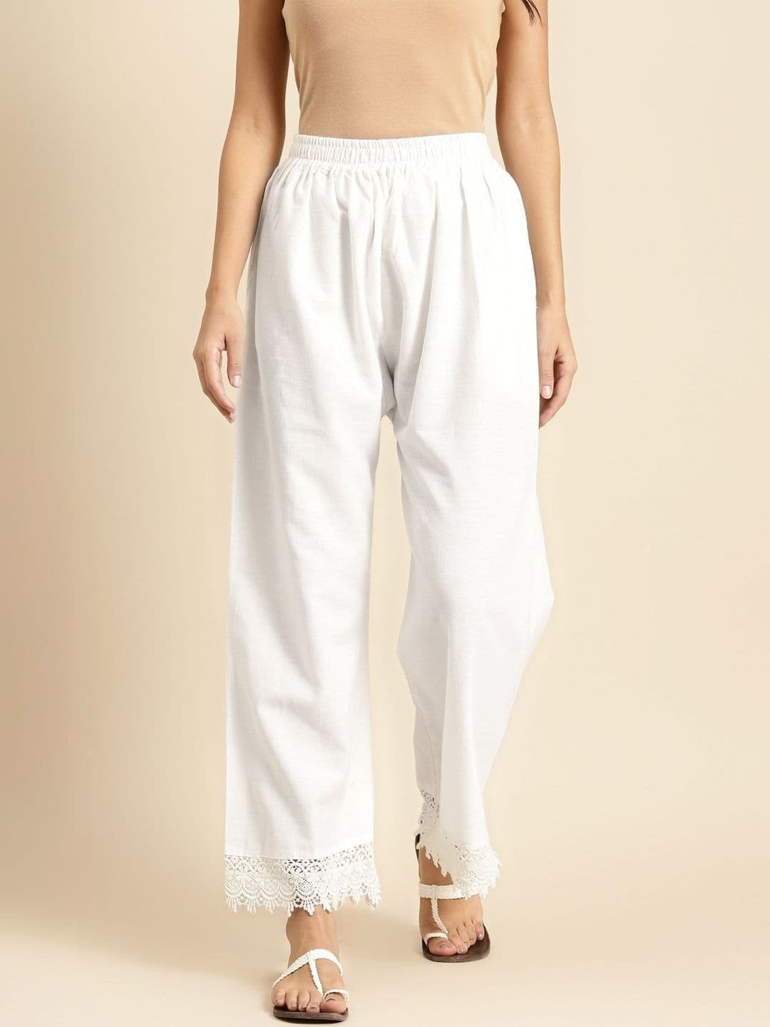 VEE POP Women Knitted Ethnic Palazzos - view 1