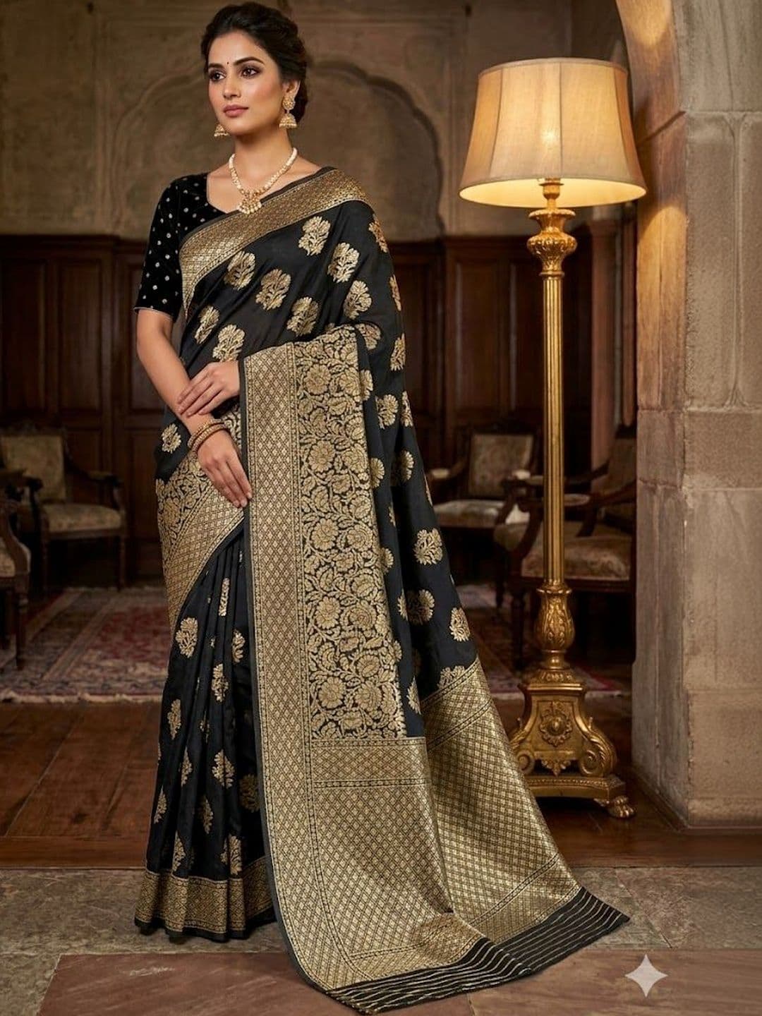 VelvetHue Art Silk Saree - view 1