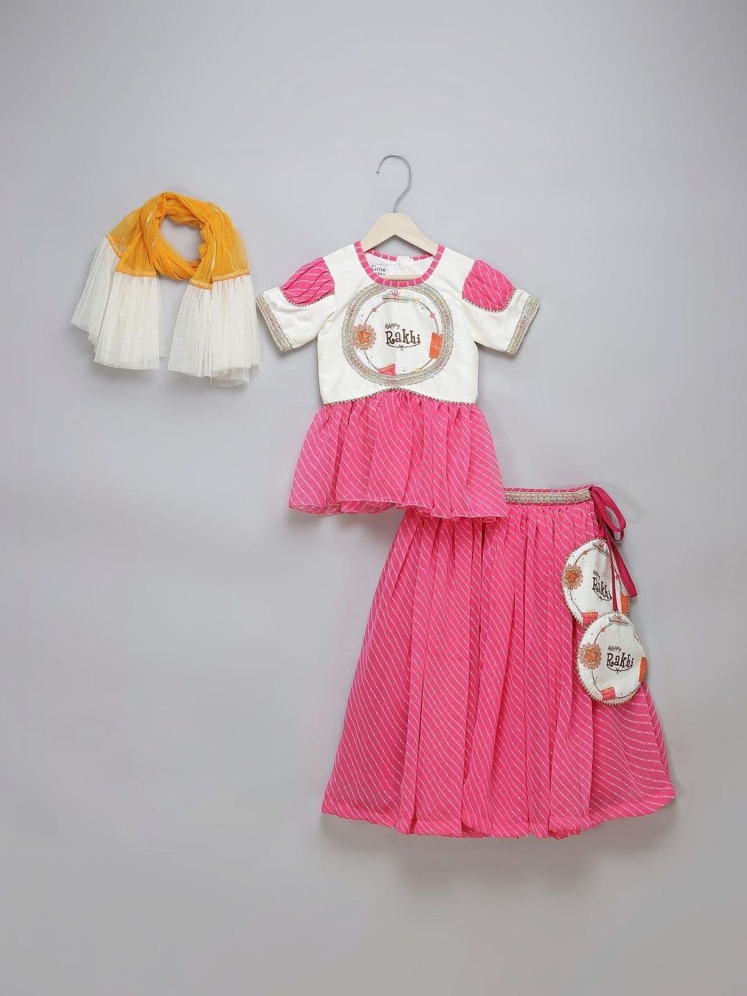 The Little Tales Girls Printed Ready to Wear Lehenga & Blouse With Dupatta - view 1