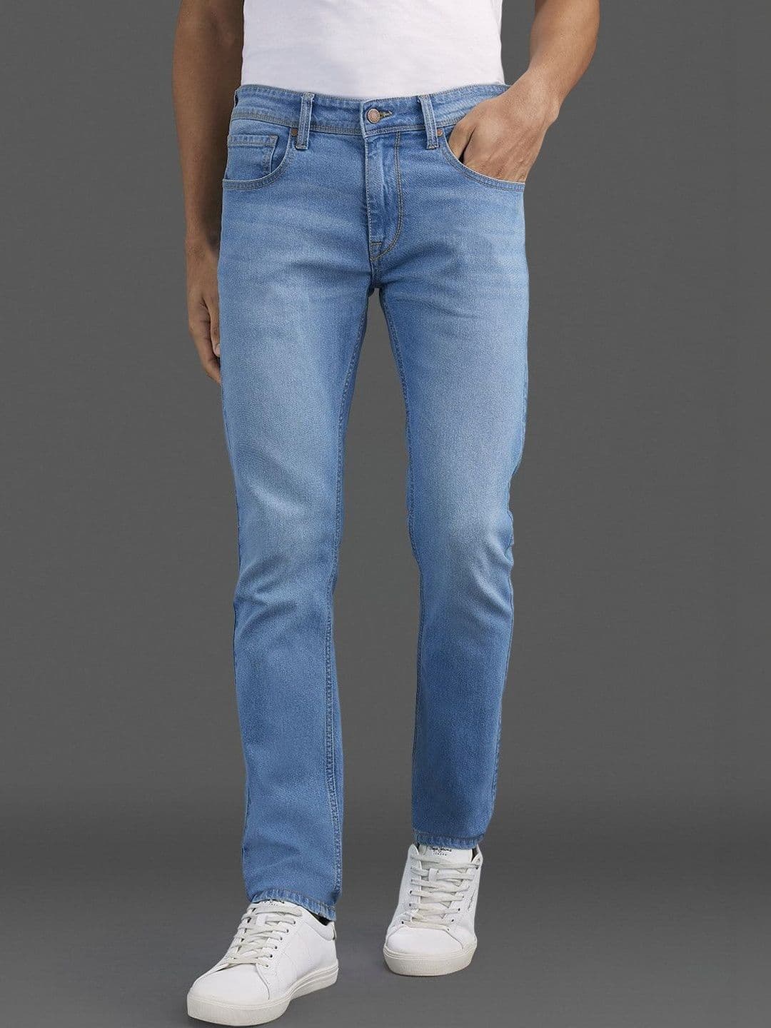 Pepe Jeans Men Vapour Slim Fit Mid-Rise Light Fade Stretchable Jeans