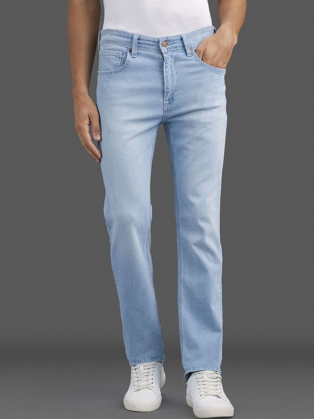 Pepe Jeans Men Holborne Straight Fit Mid-Rise Stretchable Jeans