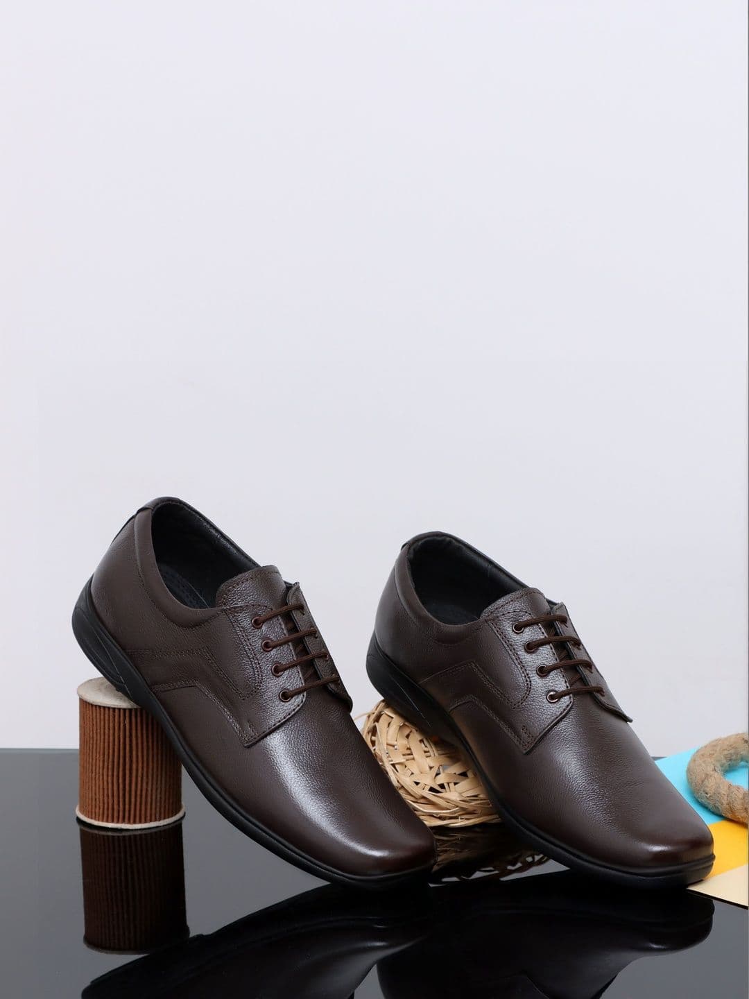 INVICTUS Men Round Toe Lace-Ups Formal Derbys Shoes - view 1