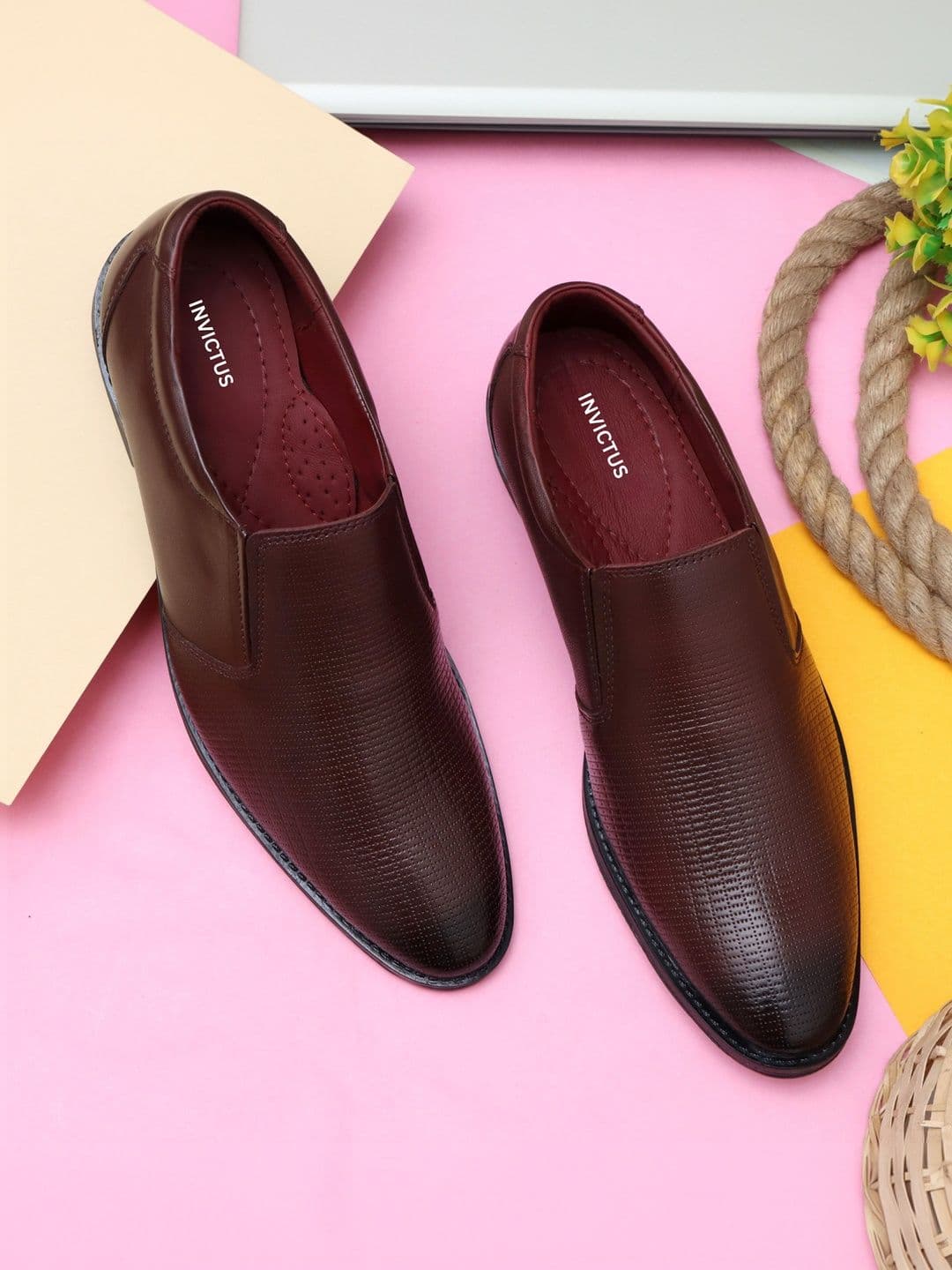 INVICTUS Men Leather Formal Slip-Ons - view 1