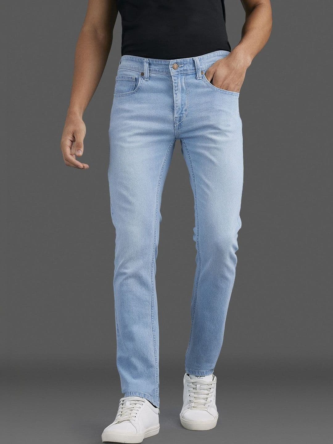 Pepe Jeans Men Vapour Slim Fit Mid-Rise Stretchable Jeans