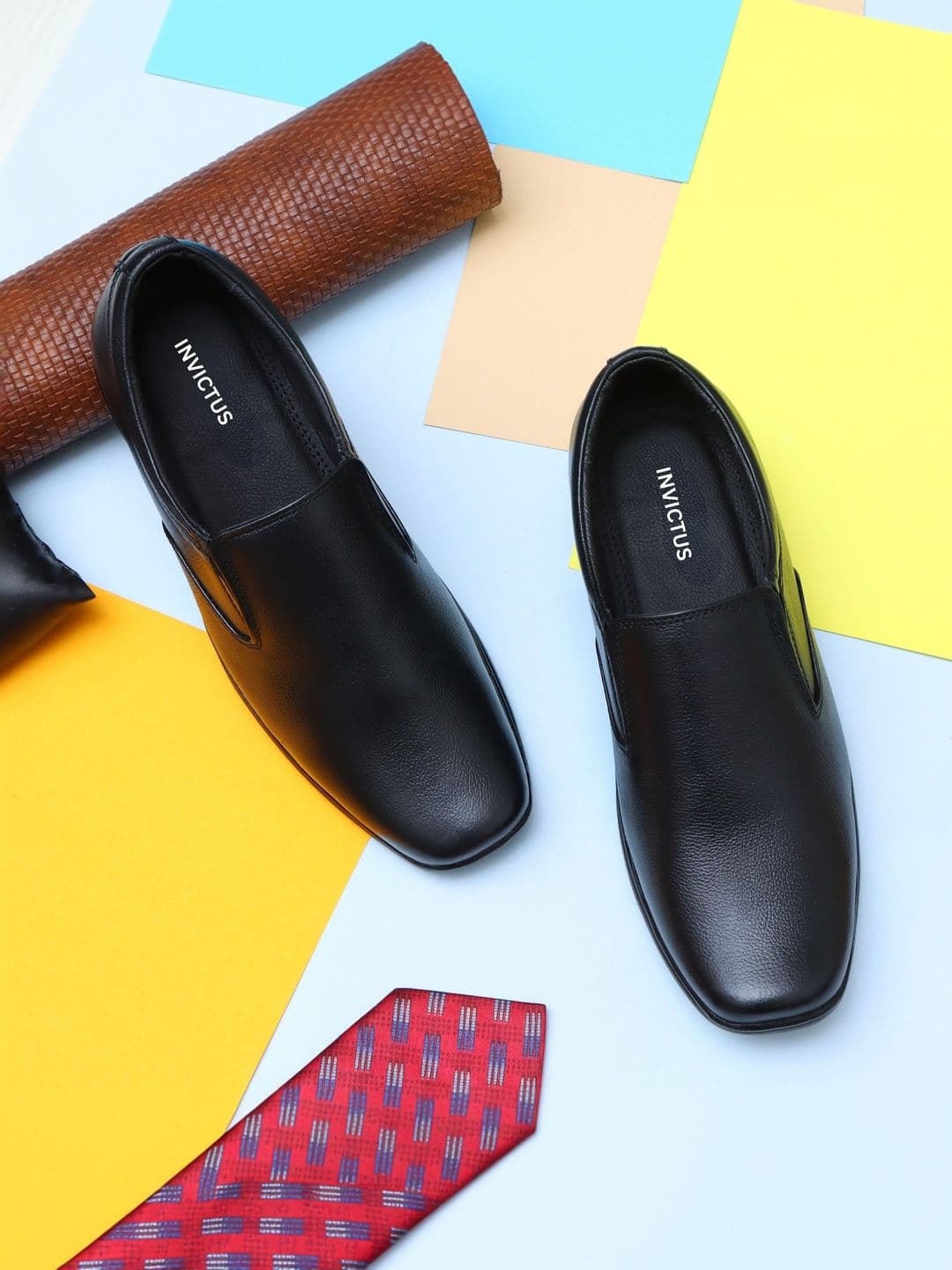 INVICTUS Men Leather Square Toe Formal Slip-Ons - view 1