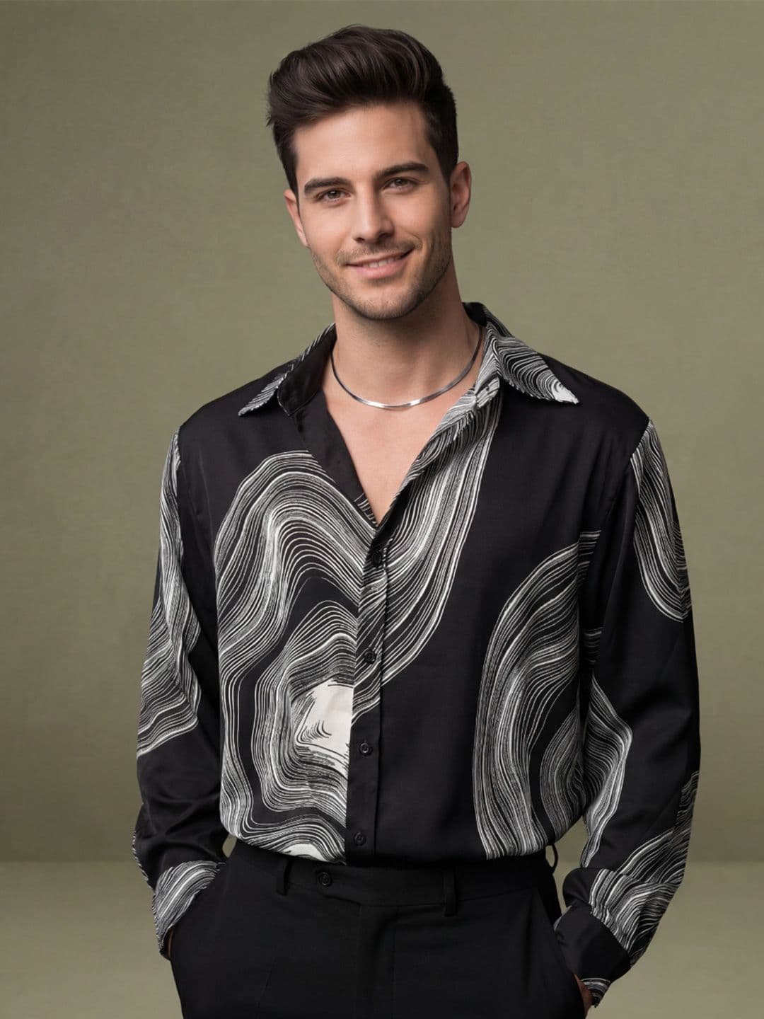 GENZILOOKS Men Smart Printed Casual Shirt - view 1