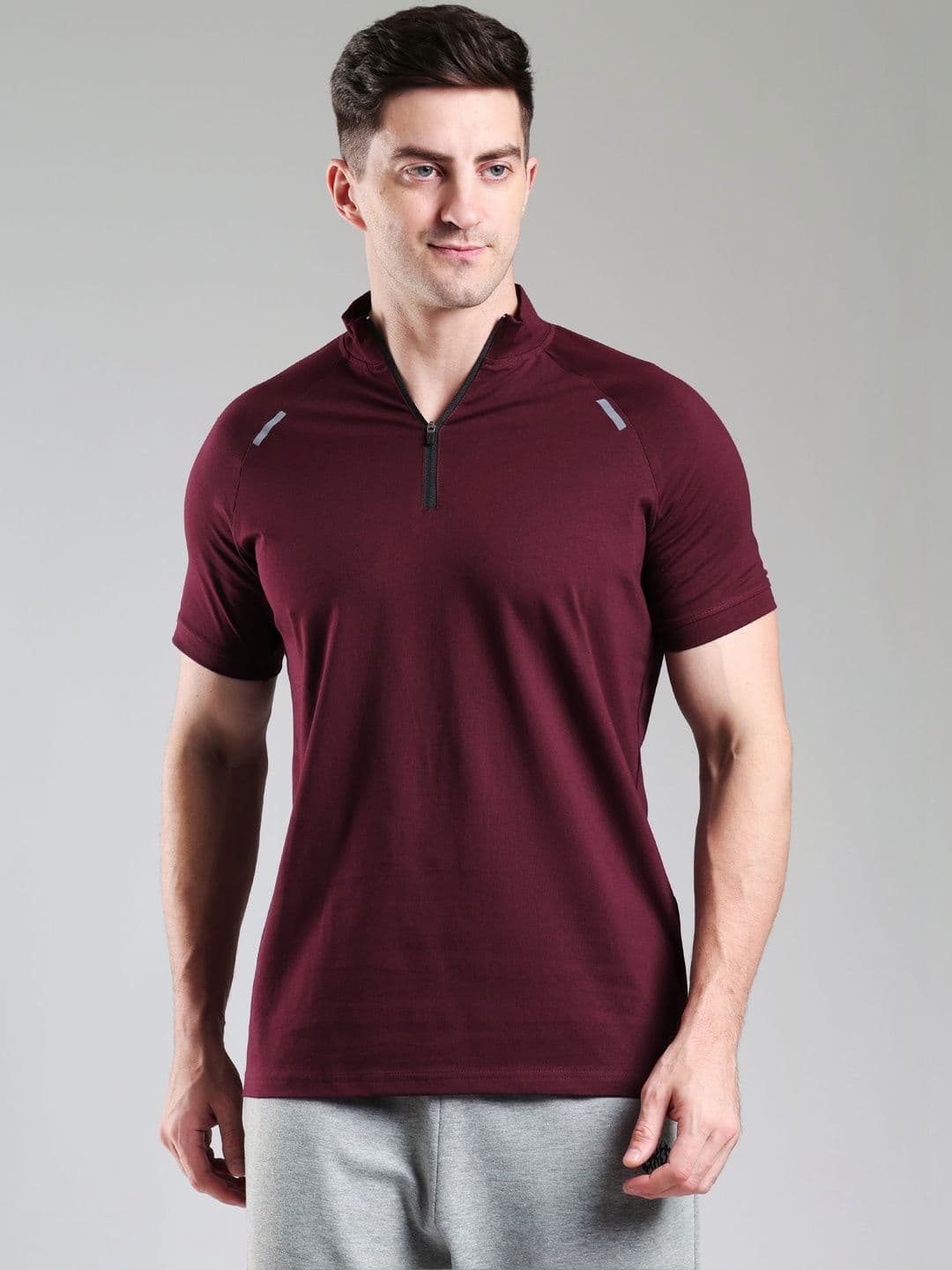 GROW Men High Neck Pockets T-shirt - view 1