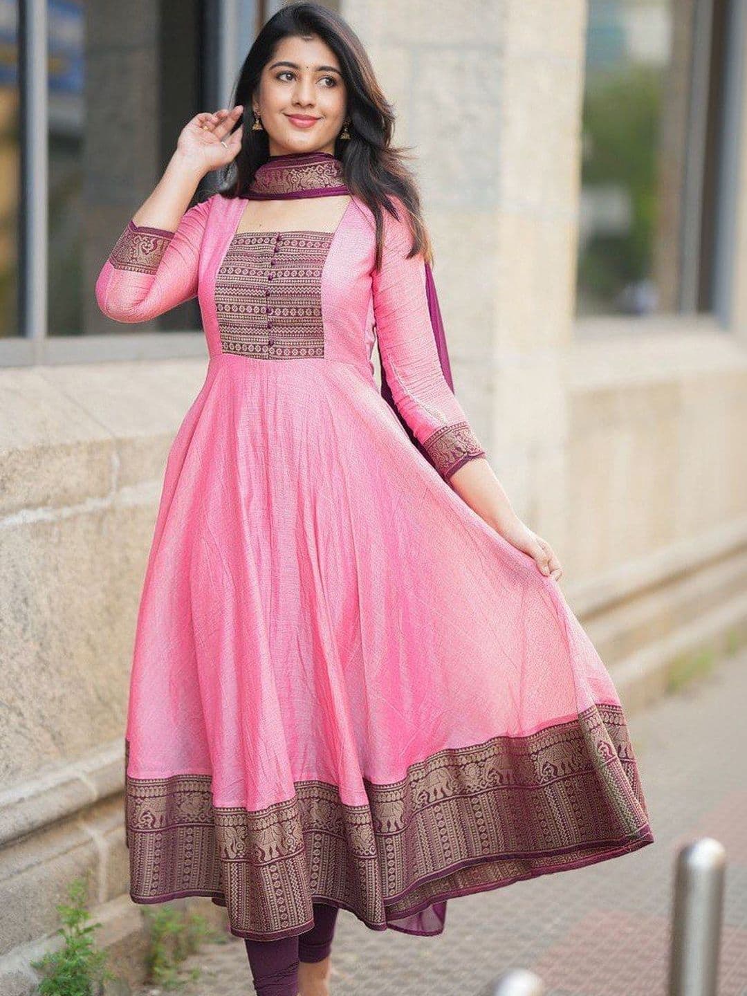 all about you Women Panelled Kurta With Dupatta - view 1