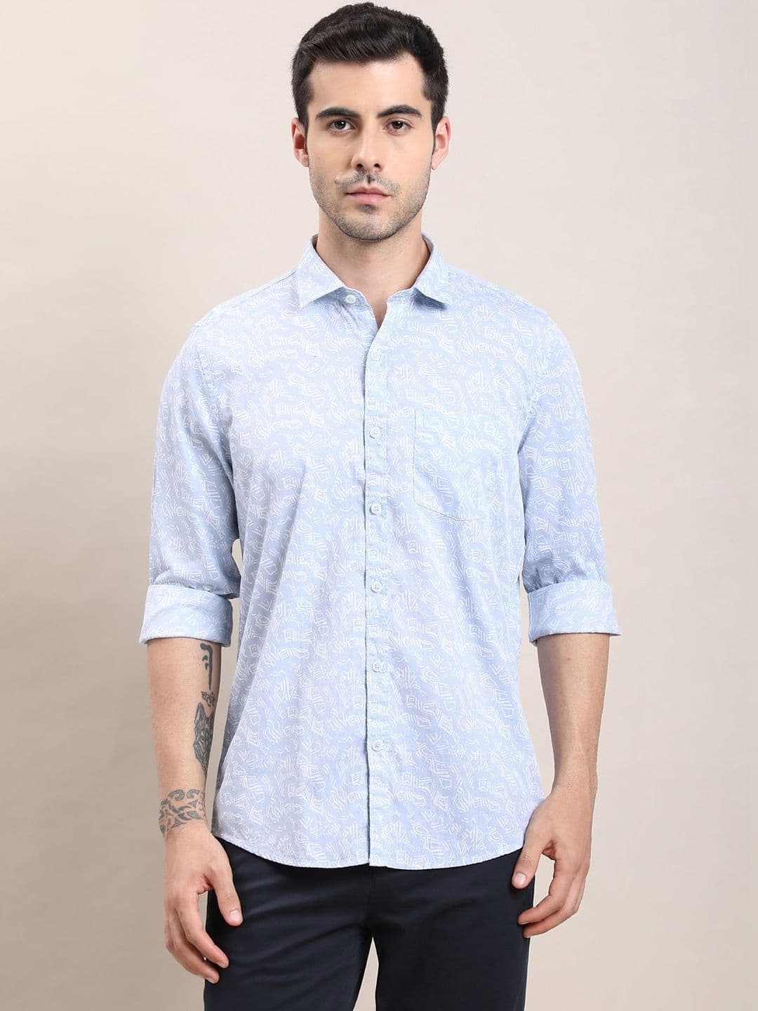 Turtle Men Relaxed Slim Fit Printed Casual Shirt - view 1