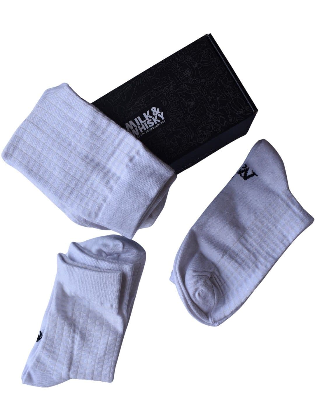Milk&Whisky Men Pack of 3 Cotton Assorted Patterned Above Ankle Socks - view 1