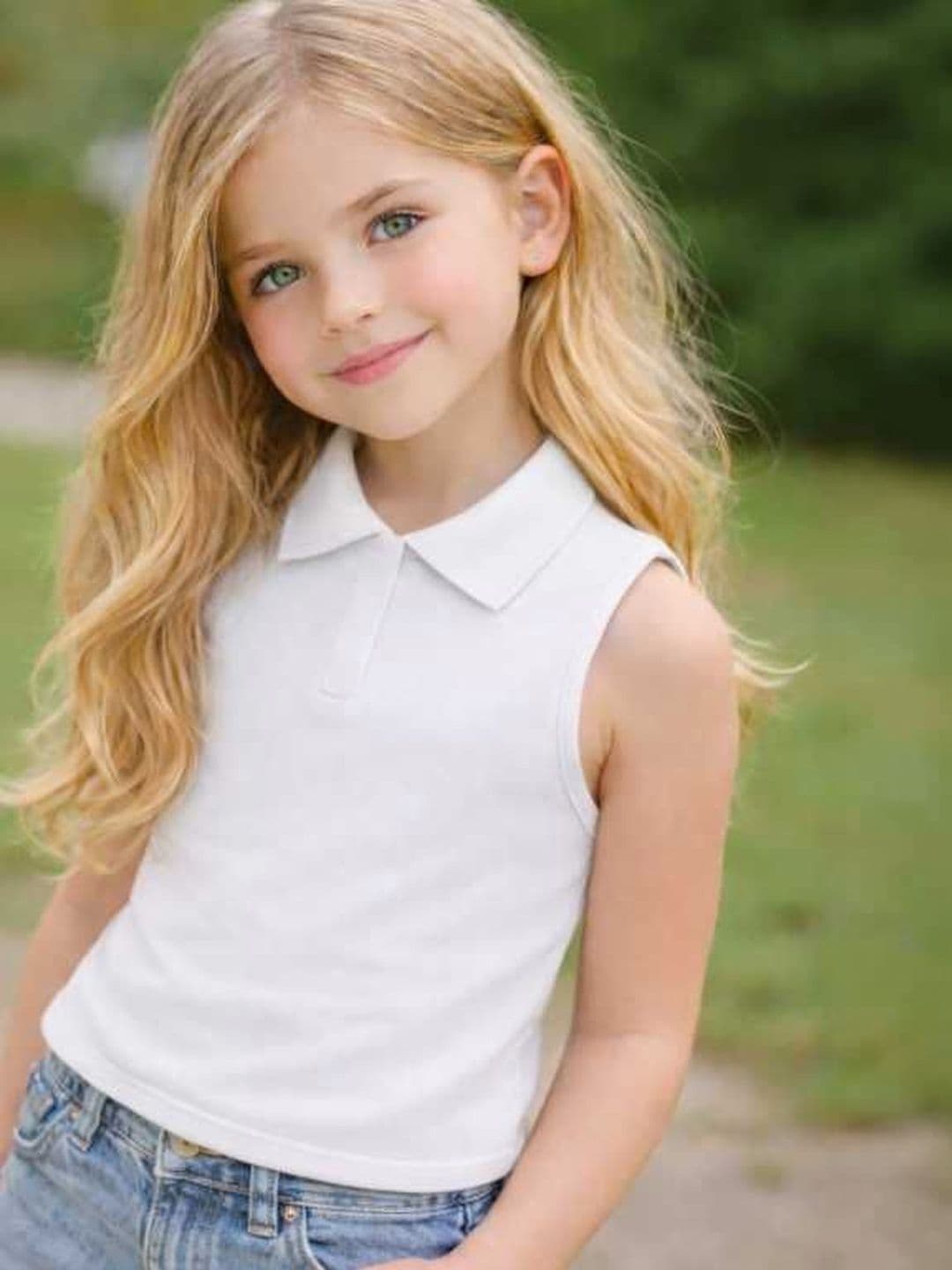Ninas Girls White Cotton Blend Tops - view 1