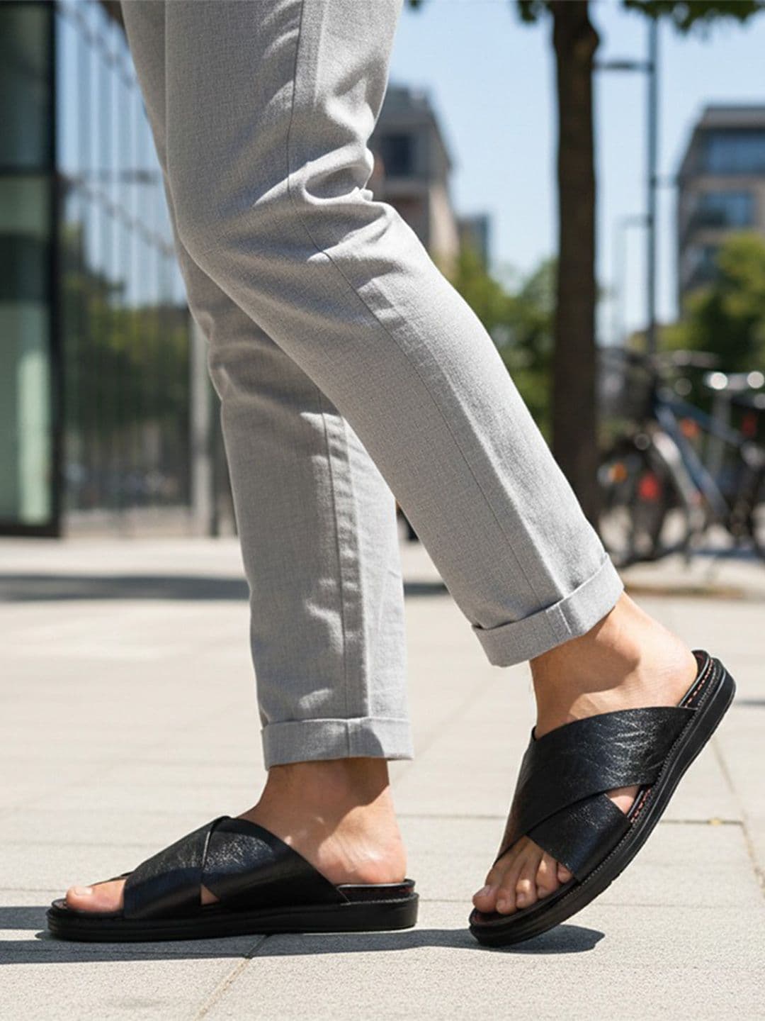 Alberto Torresi Men Leather Comfort Sandals - view 1