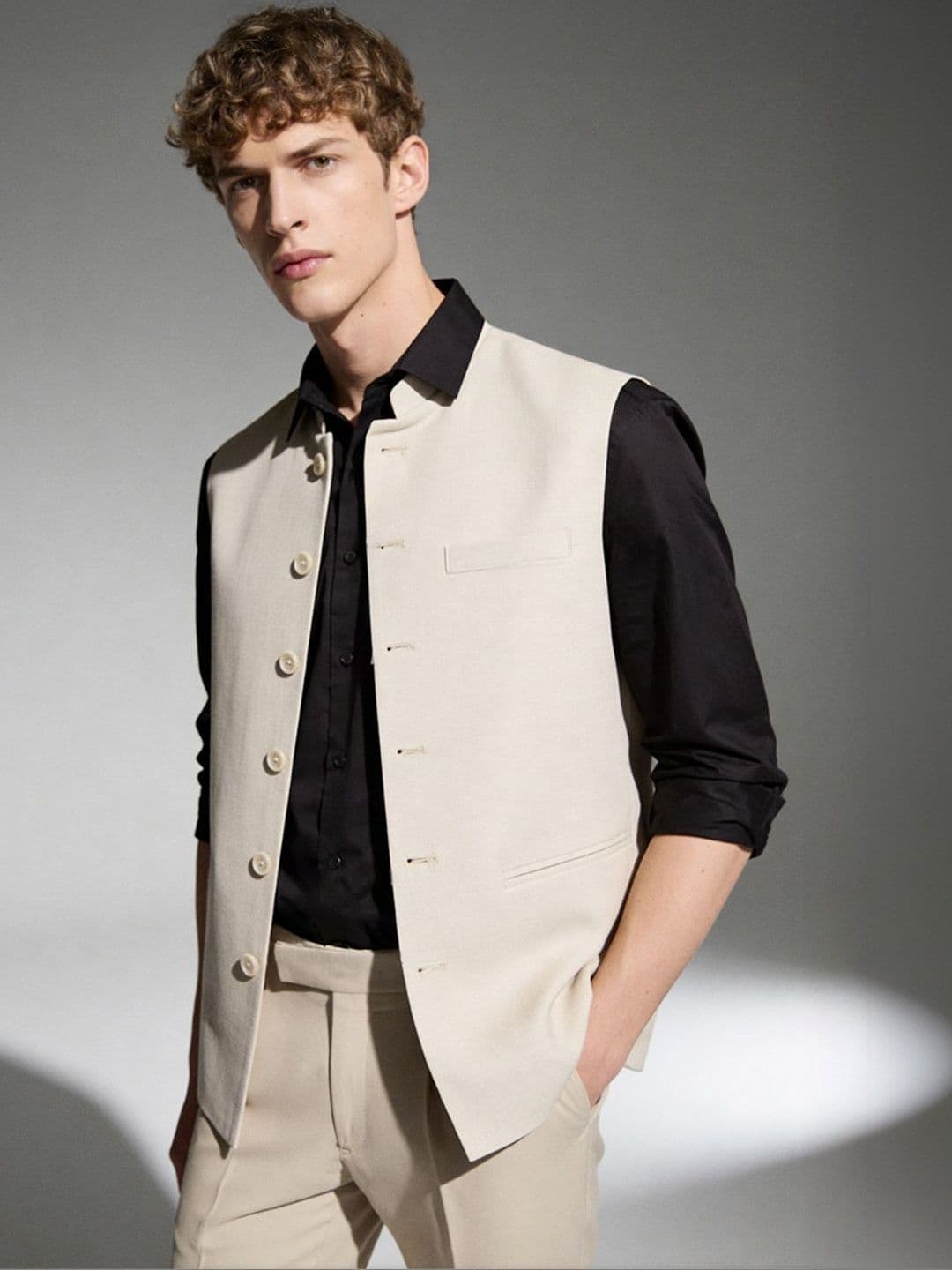 Greenfibre Woven Nehru Jackets - view 1