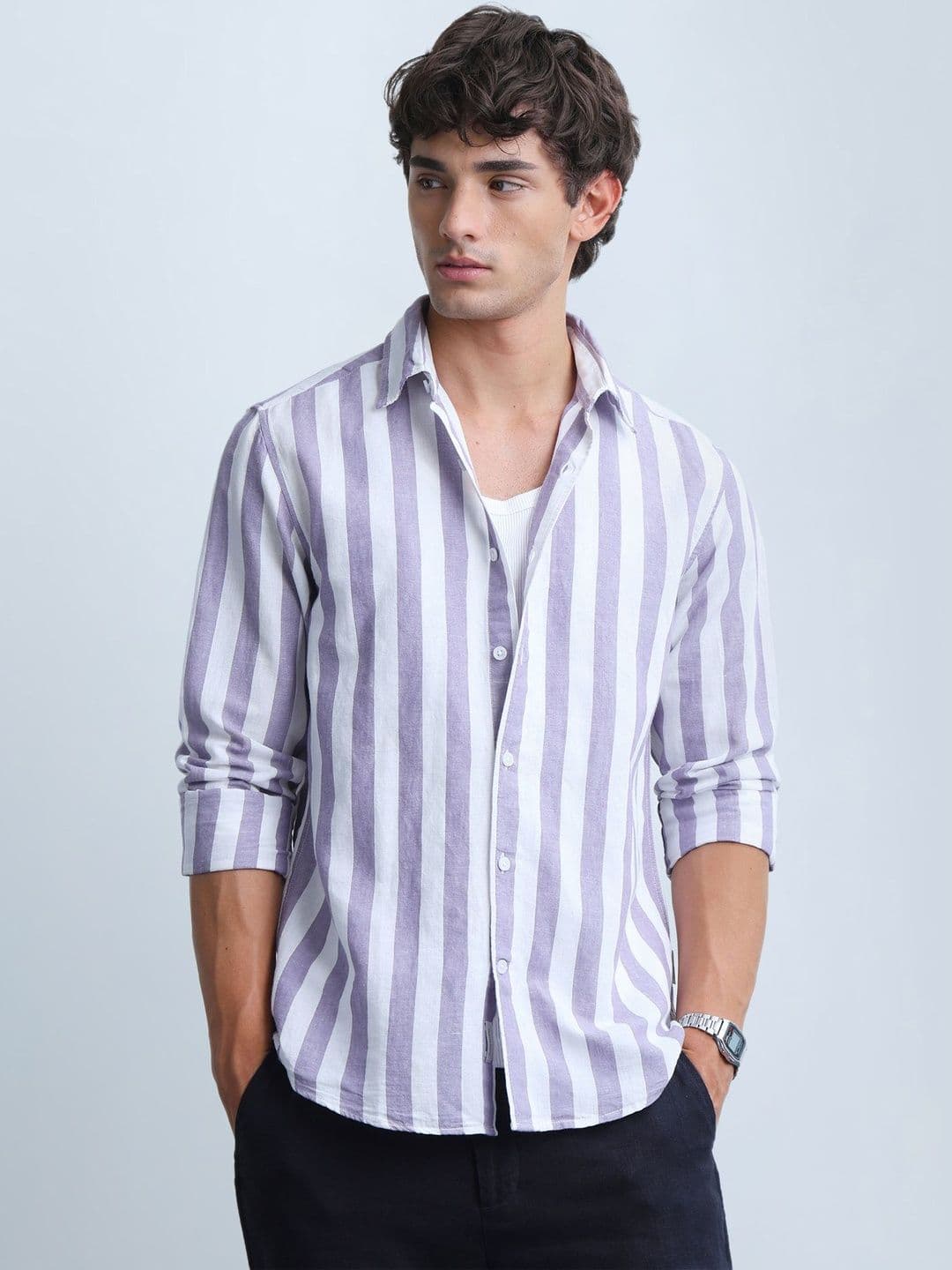 Flying Machine Men Slim Fit Striped Casual Shirt - view 1