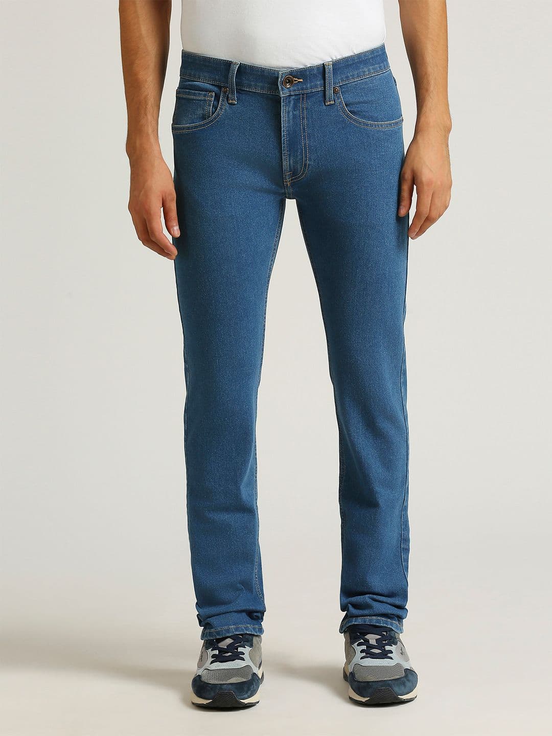 Pepe Jeans Men Slim Fit Mid-Rise Dark Shade Clean Look Stretchable Jeans - view 1