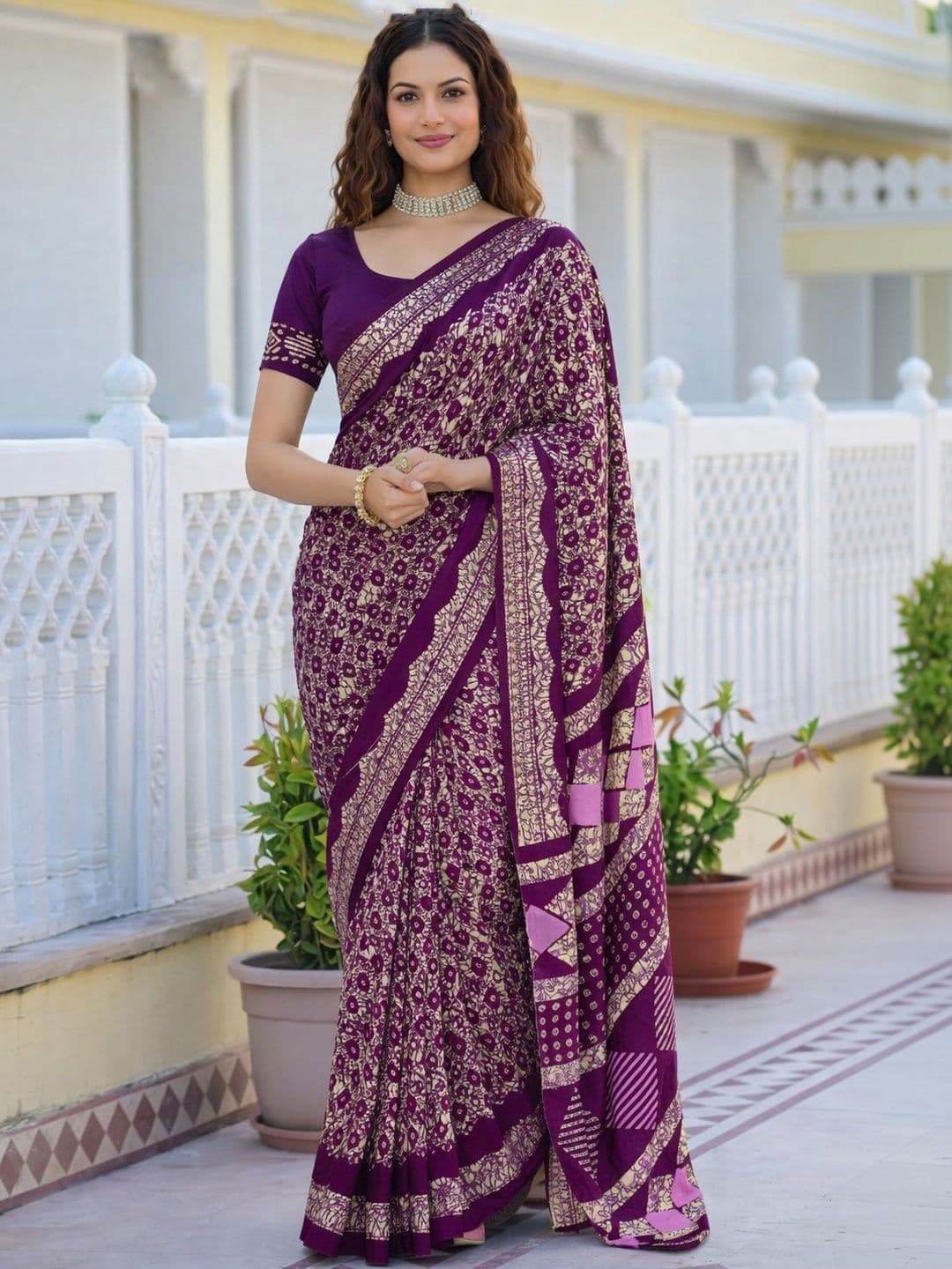 SZN Ethnic Motifs Pure Cotton Ikat Saree - view 1