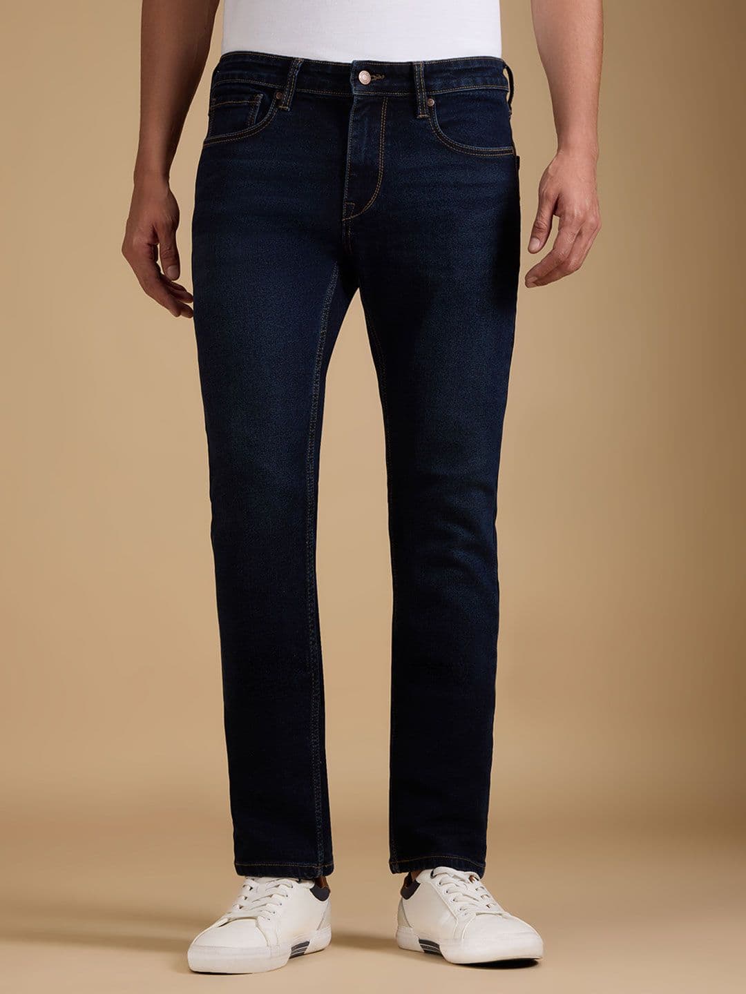 Pepe Jeans Men Comfort Slim Fit Mid-Rise Stretchable Jeans