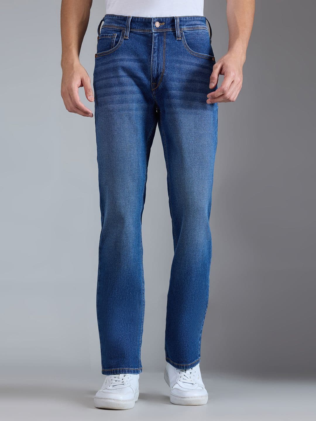 Pepe Jeans Men Holborne Straight Fit Mid-Rise Light Fade Stretchable Jeans