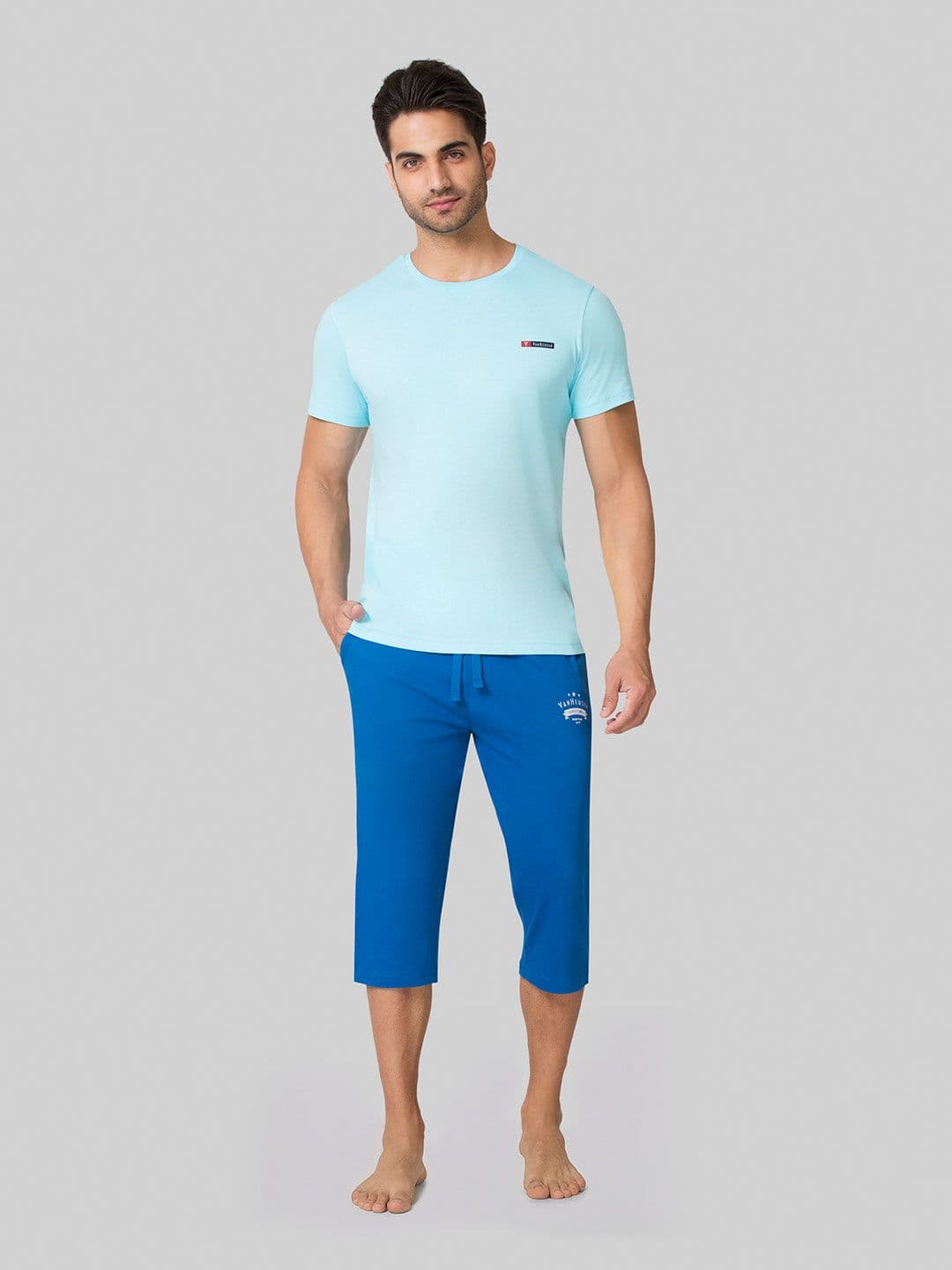 Van Heusen Innerwear Men Drawstring Waist Functional Pockets Lounge Shorts - view 1