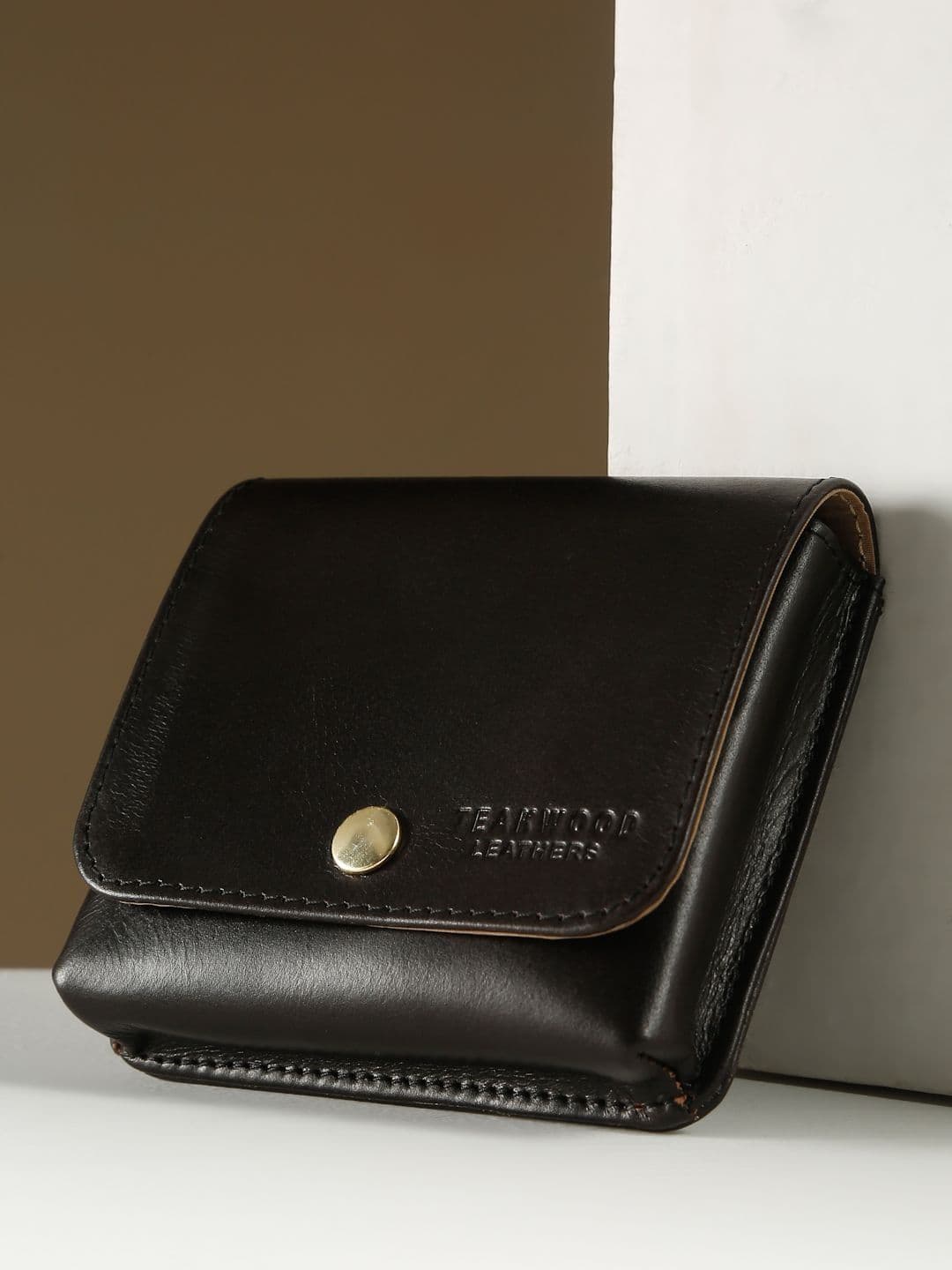Teakwood Leathers Unisex Leather Two Fold Wallet
