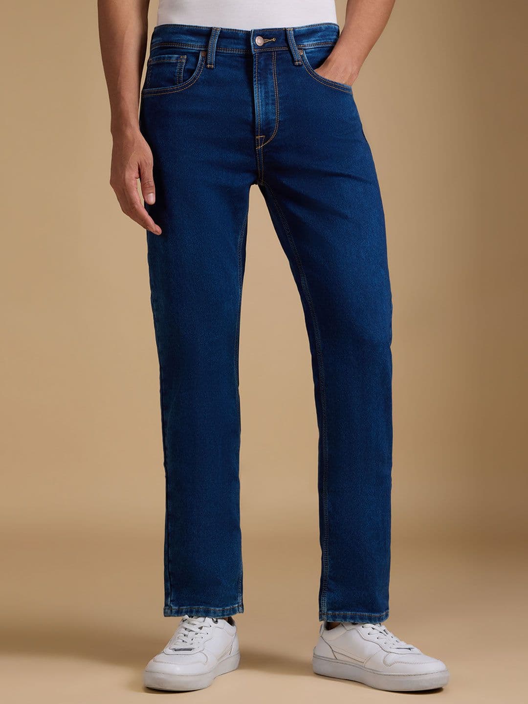 Pepe Jeans Men Comfort Straight Fit Mid-Rise Stretchable Jeans - view 1