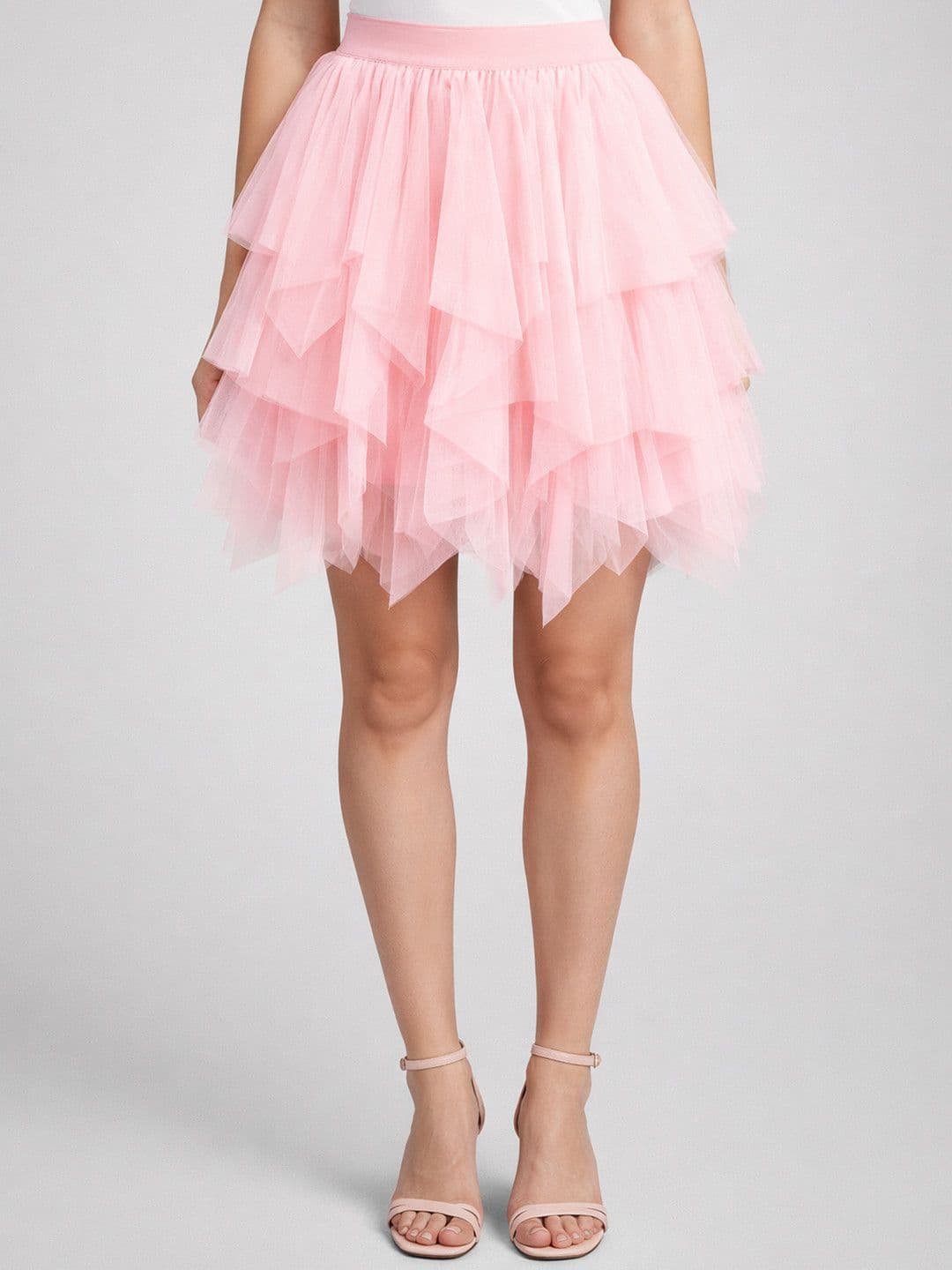 Suo Women Frills Bows and Ruffles Mini Tiered Skirt - view 1