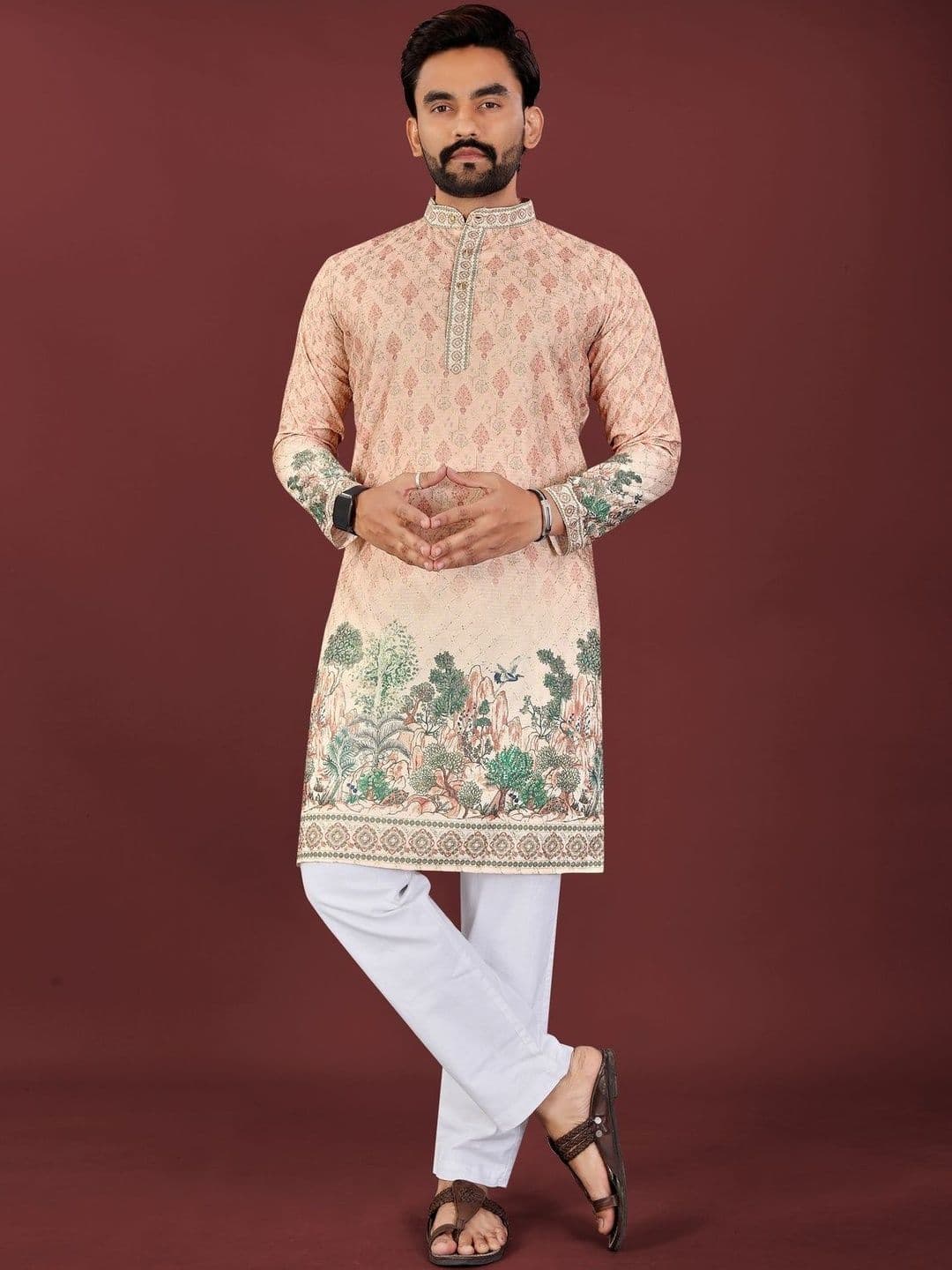 HERE&NOW Men Ethnic Motifs Printed Kurta - view 1