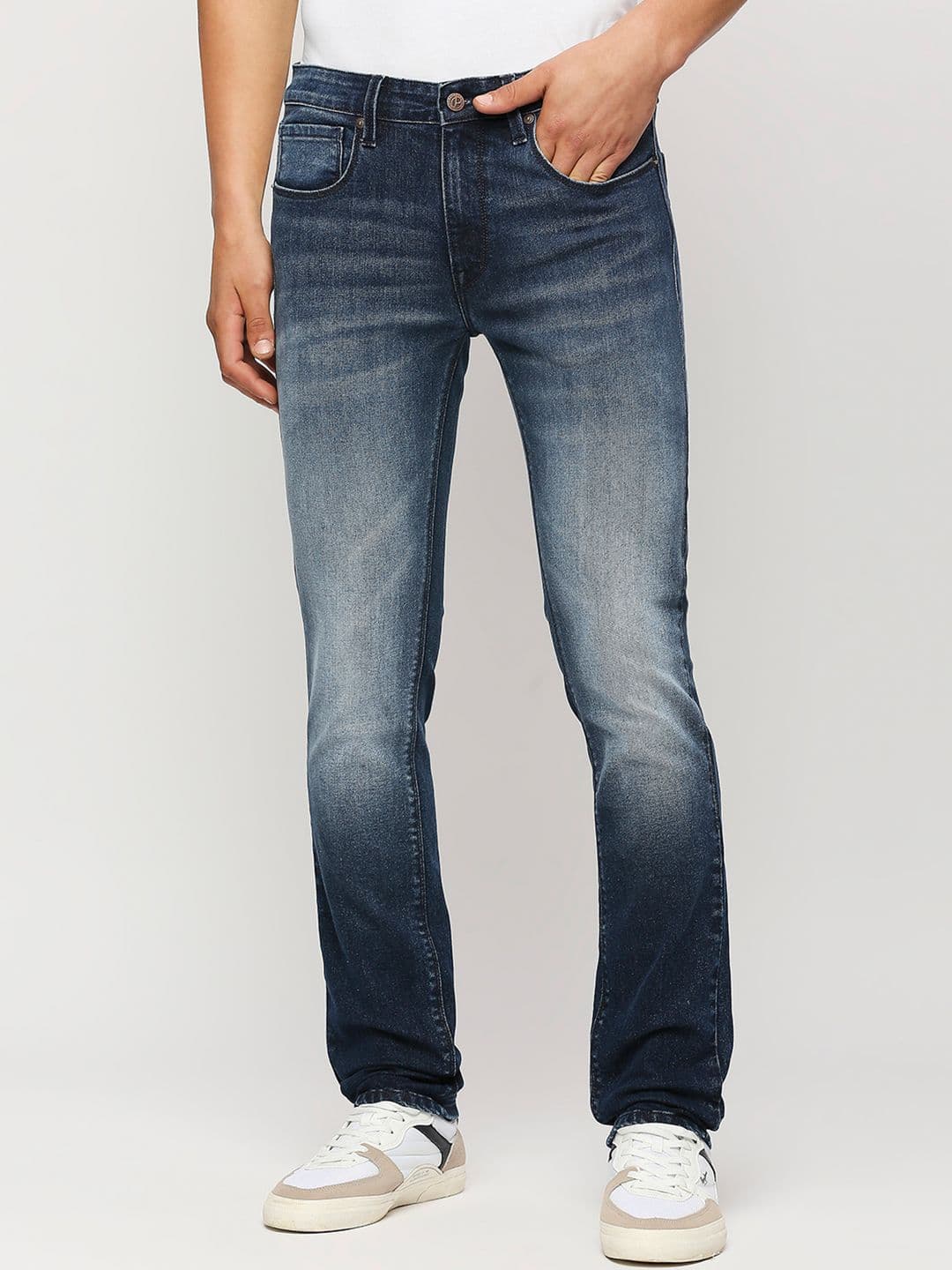 Pepe Jeans Men Slim Fit Mid-Rise Heavy Fade Stretchable Jeans - view 1